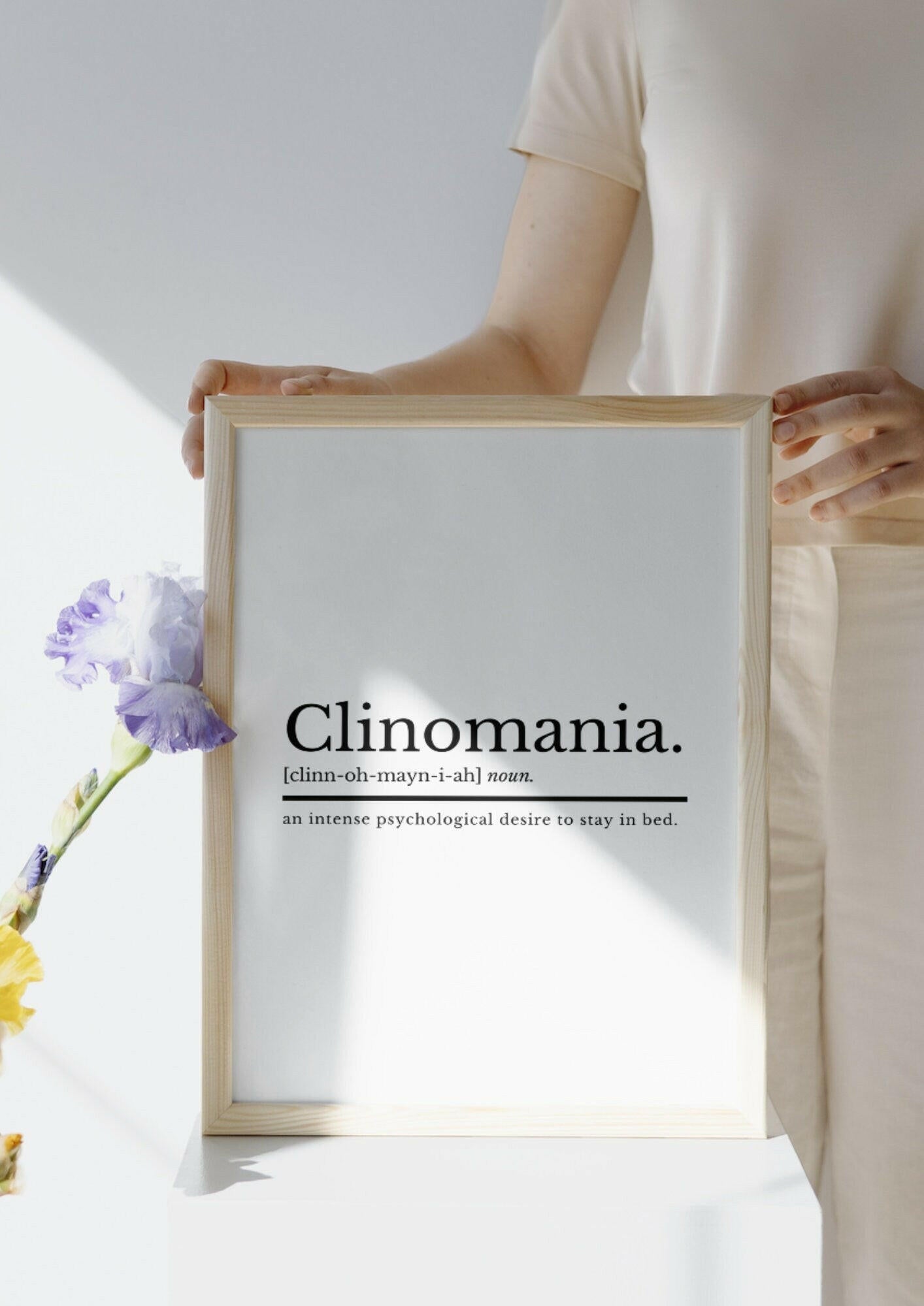 Bedroom Decor | Clinomania Definition Print | Bedroom Prints | Home Decor | Home Prints | Bedroom Wall Art | Definition Prints | Sleeping - ProfessorPrintsUK - A1 (Print Only)