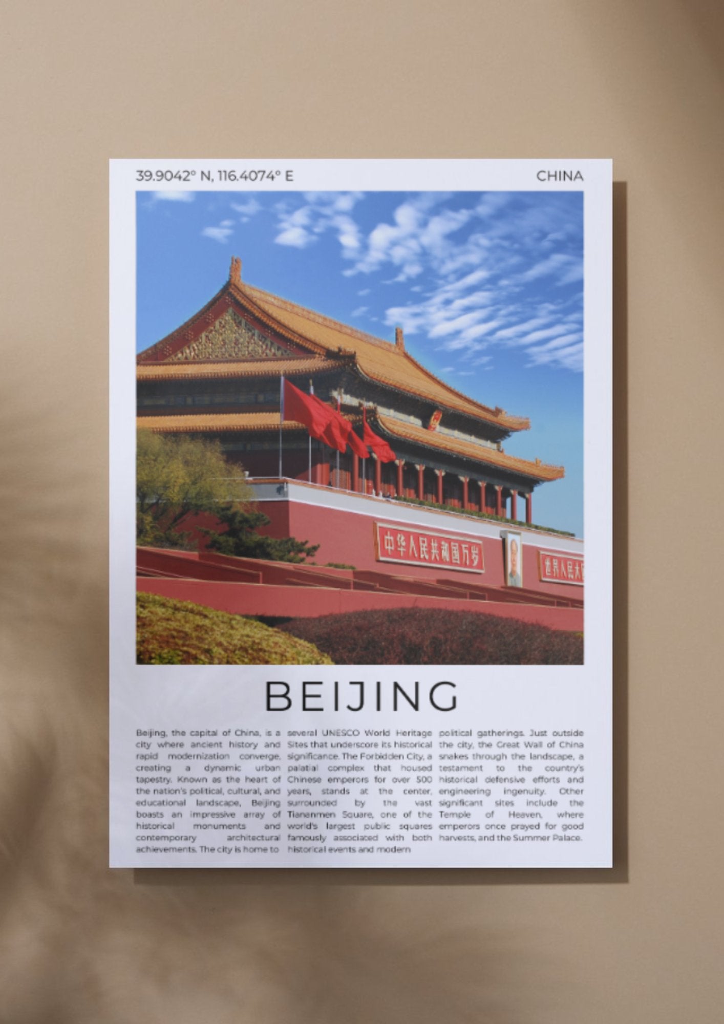 Beijing: Ancient Meets Modern - ProfessorPrintsUK - A6