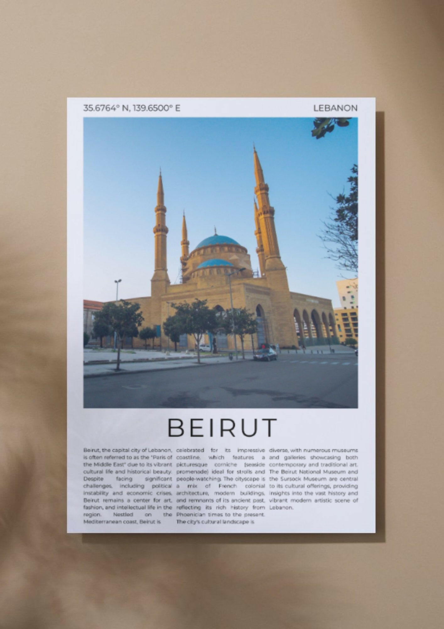 Beirut: The Pearl of the Middle East - ProfessorPrintsUK - A6