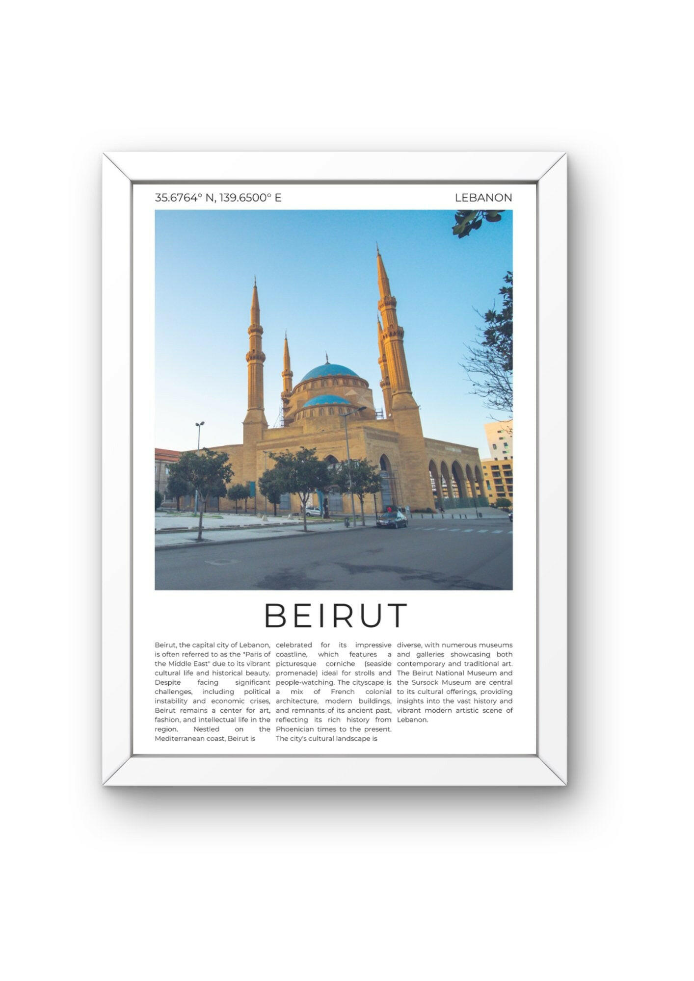 Beirut: The Pearl of the Middle East - ProfessorPrintsUK - A6