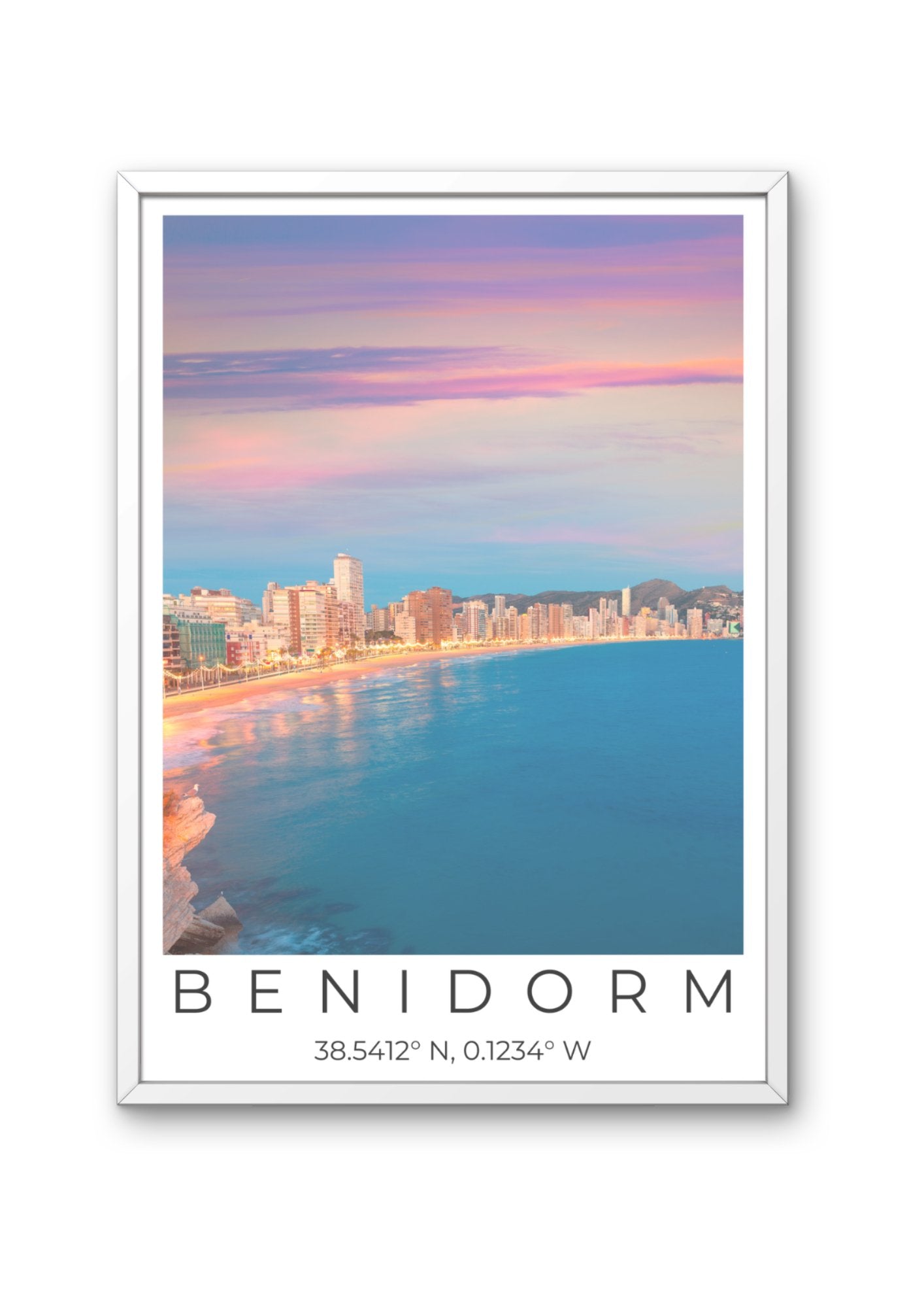 Benidorm Coordinates Poster - ProfessorPrintsUK - A6