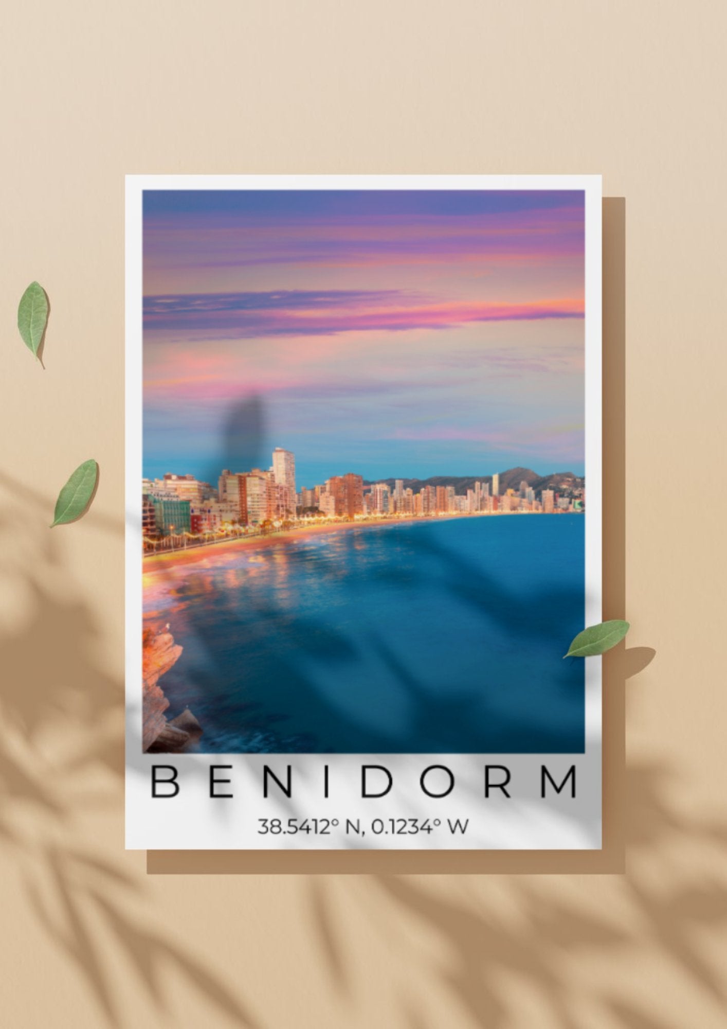 Benidorm Coordinates Poster - ProfessorPrintsUK - A6