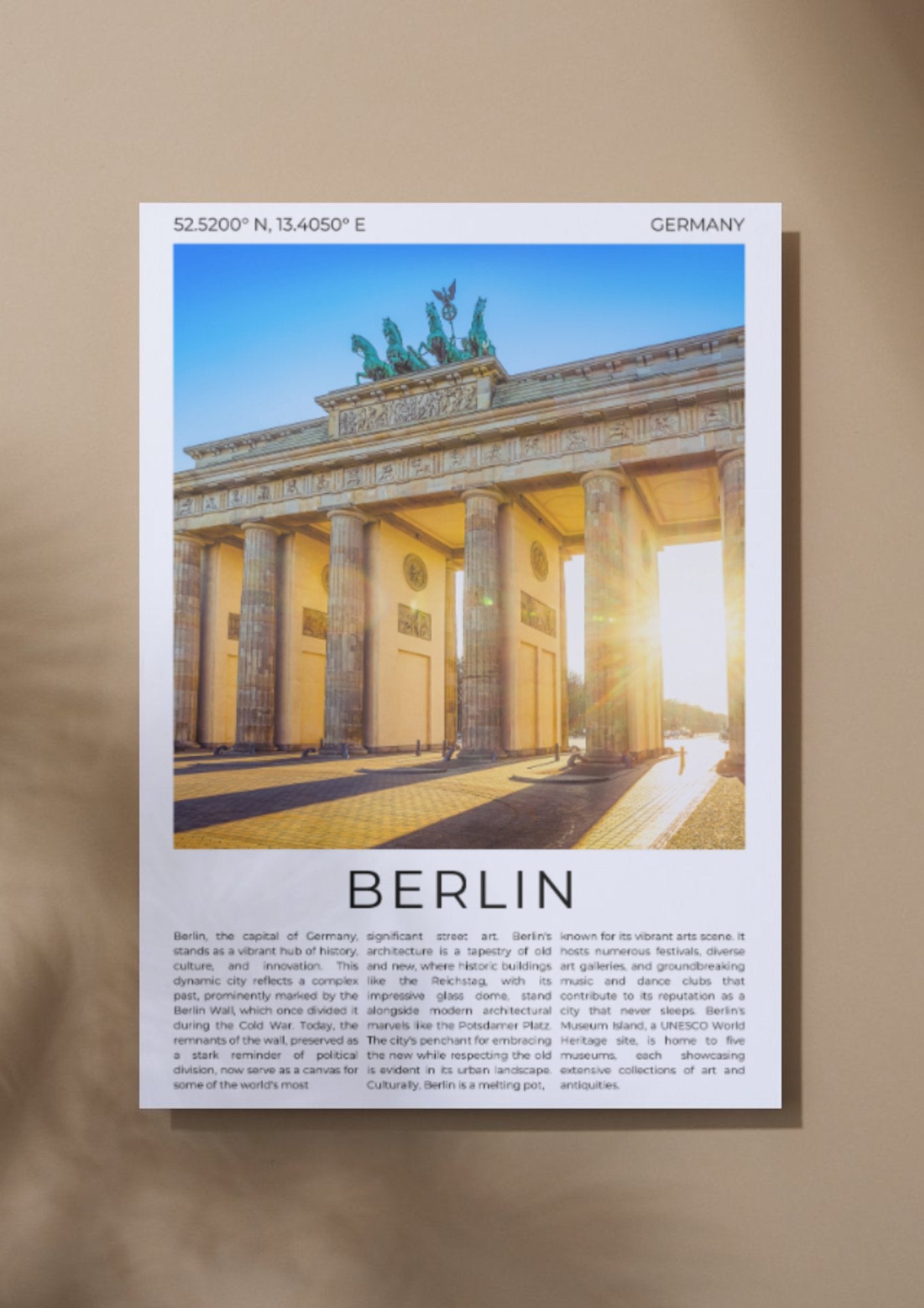 Berlin: A Fusion of History and Modernity - ProfessorPrintsUK - A6