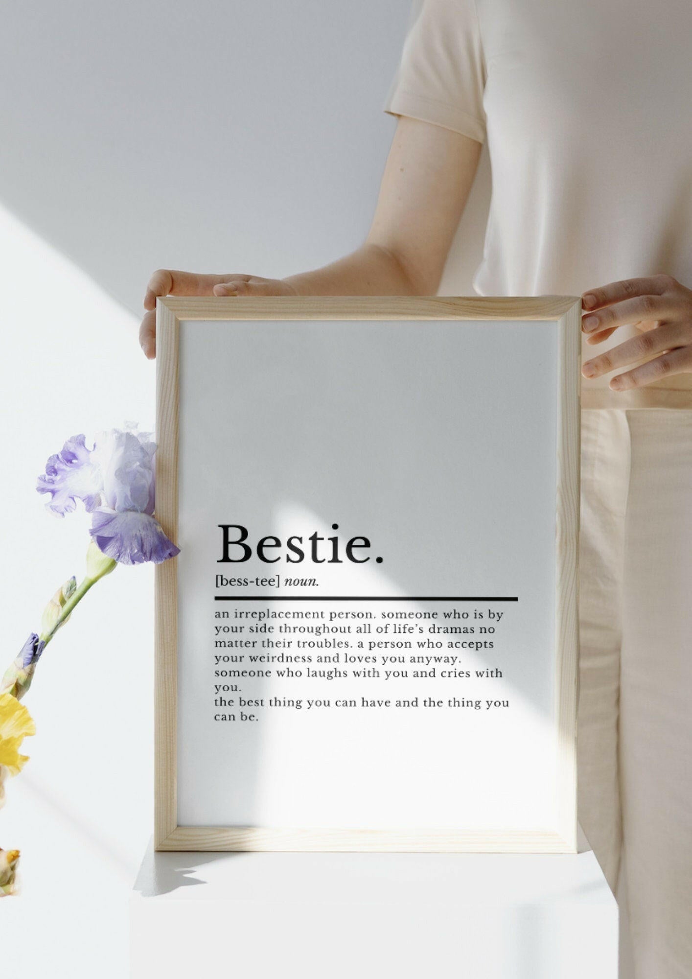 Best Friend Bestie Birthday Poster | Bestie Definition | Best Friend Poster | Friend Birthday Poster | Bestie Birthday Gift | Birthday Gifts - ProfessorPrintsUK - A3