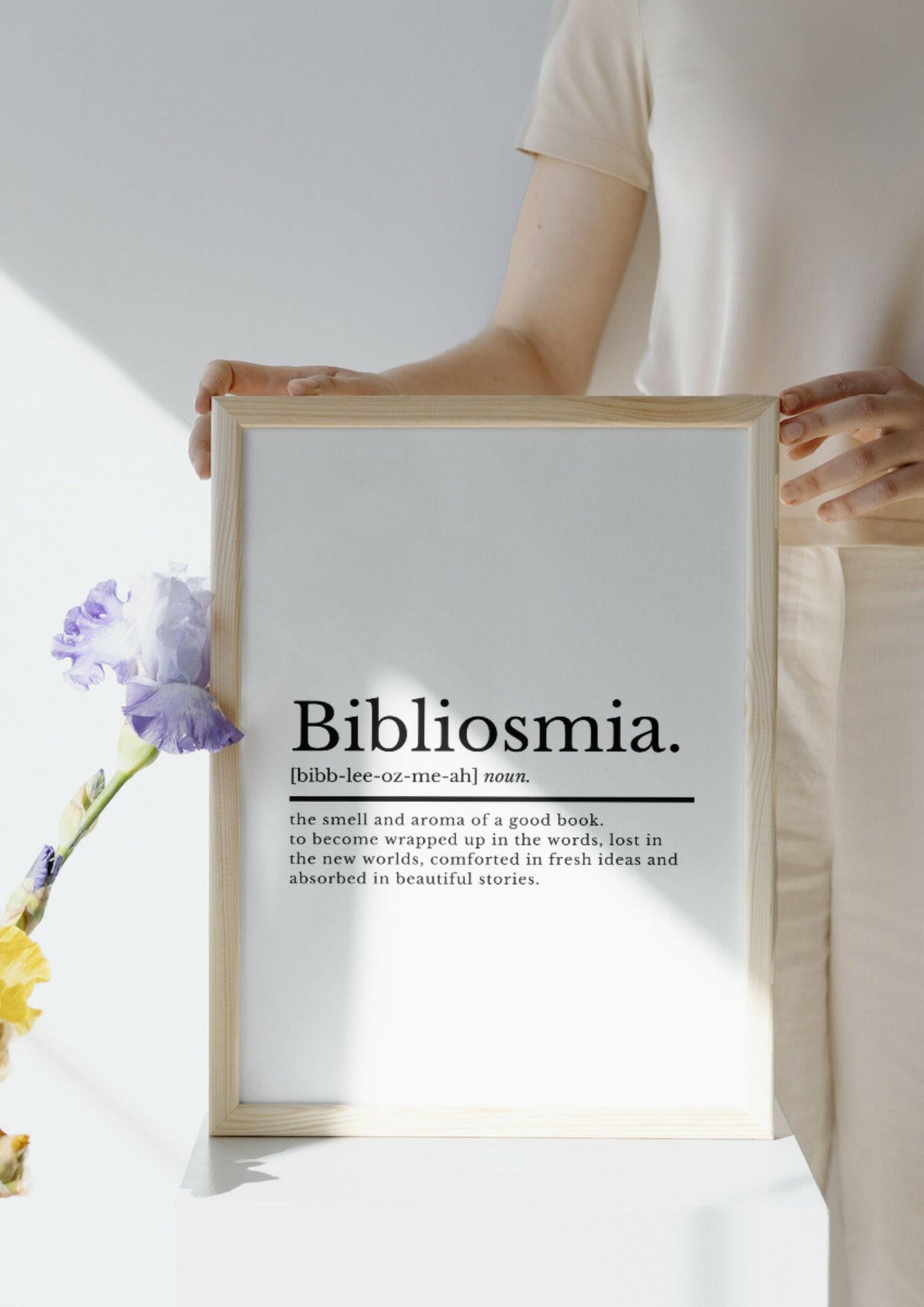 Book Wall Art Bibliosmia Definition Print | Gift For Book Lovers | Gifts For Readers | Reading Gifts | Home Decor | Office Wall Art - ProfessorPrintsUK - A2