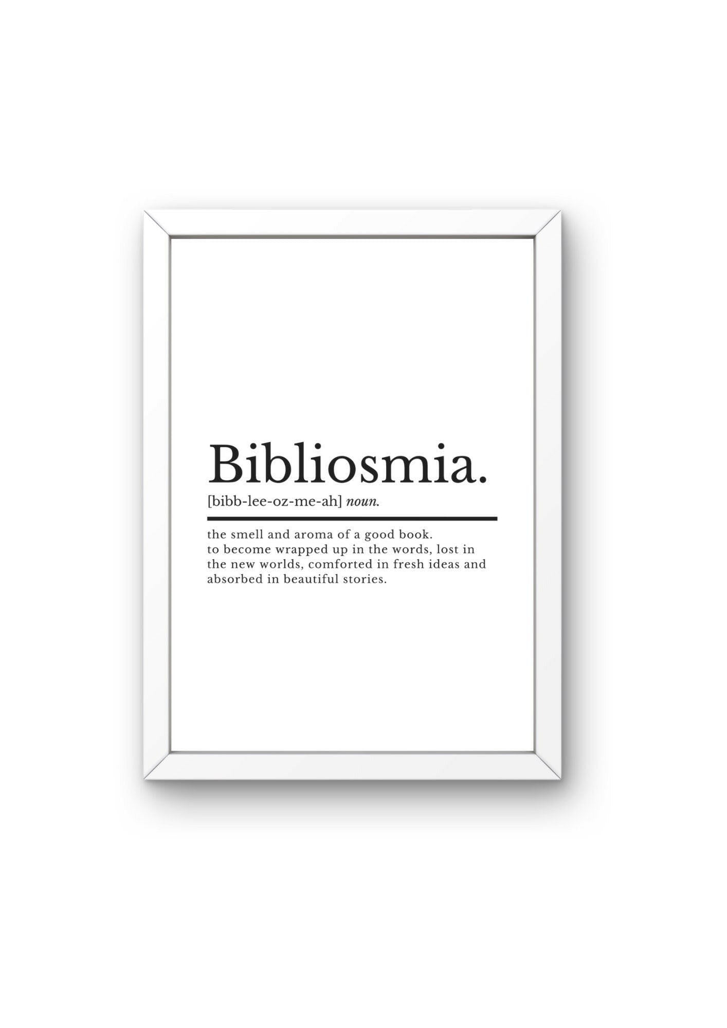 Book Wall Art Bibliosmia Definition Print | Gift For Book Lovers | Gifts For Readers | Reading Gifts | Home Decor | Office Wall Art - ProfessorPrintsUK - A2