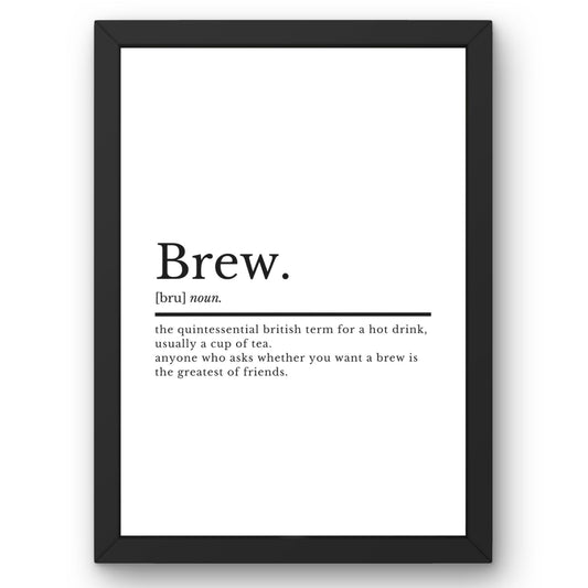 Brew Definition Poster - ProfessorPrintsUK - A1