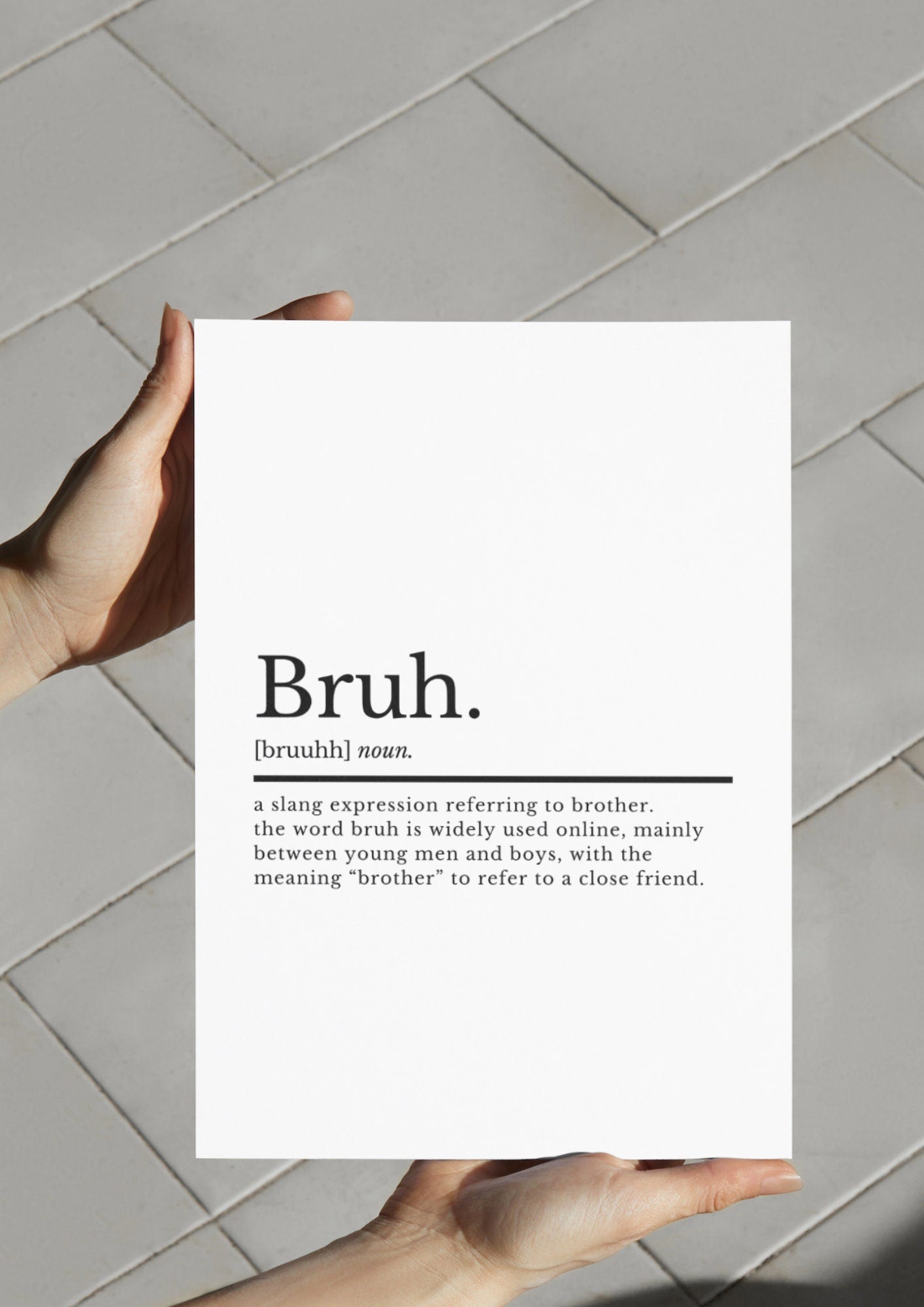 Bruh Gaming Prints | Gamer Print | Teen Wall Art | Gamer Gifts | Boys Bedroom Decor | Definition Prints | Gaming Poster | Gamer Gift - ProfessorPrintsUK - A3