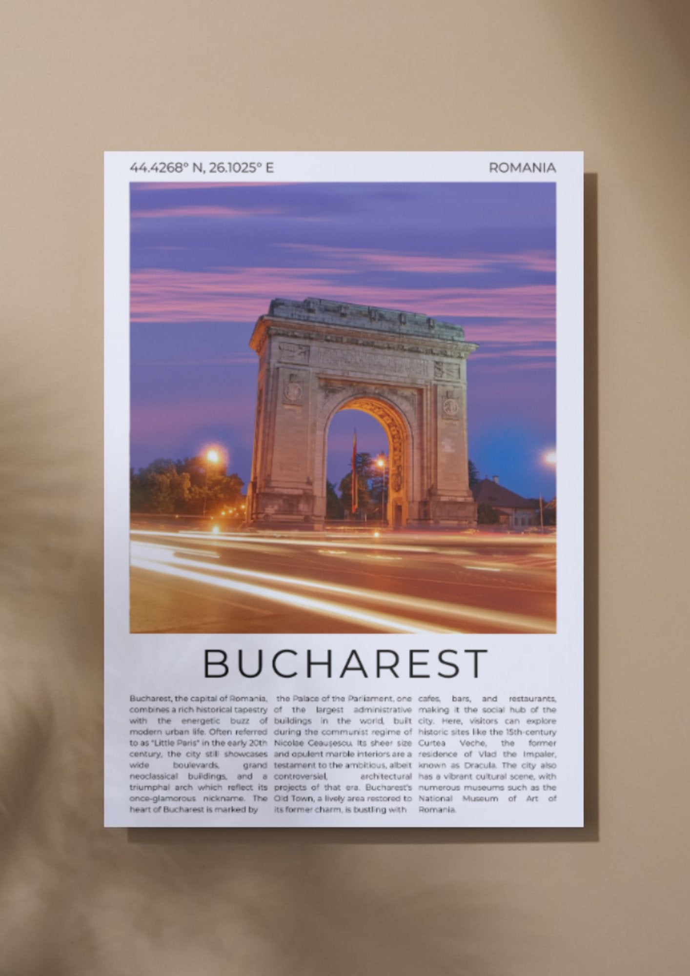 Bucharest: The Little Paris of the East - ProfessorPrintsUK - A6