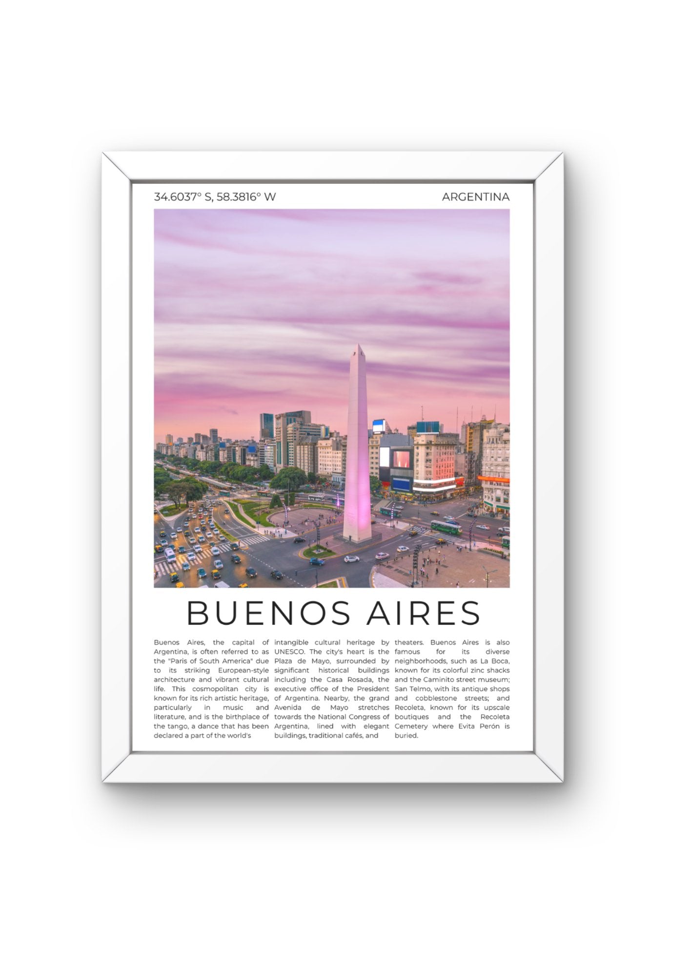 Buenos Aires: The Paris of South America - ProfessorPrintsUK - A6