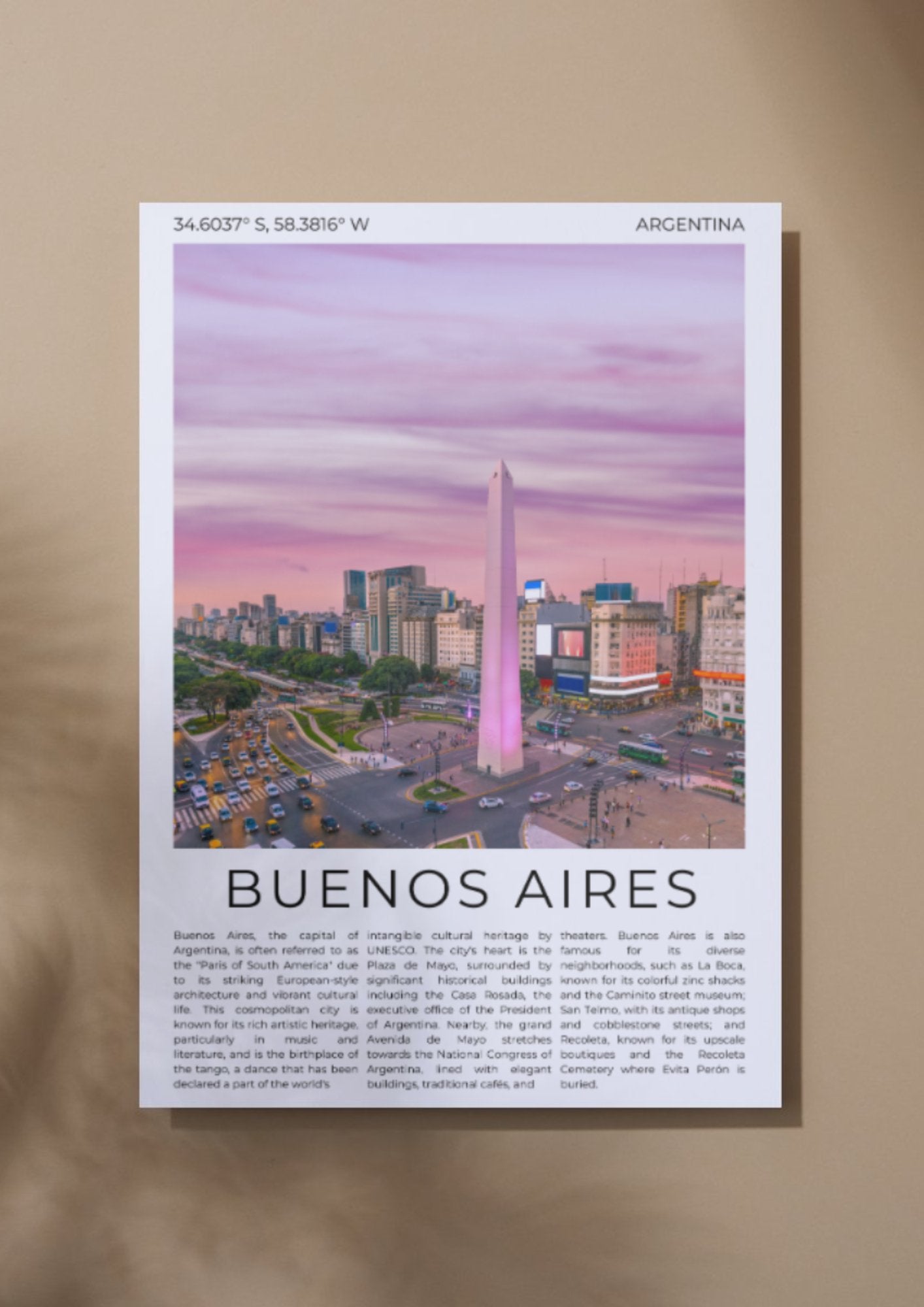 Buenos Aires: The Paris of South America - ProfessorPrintsUK - A6