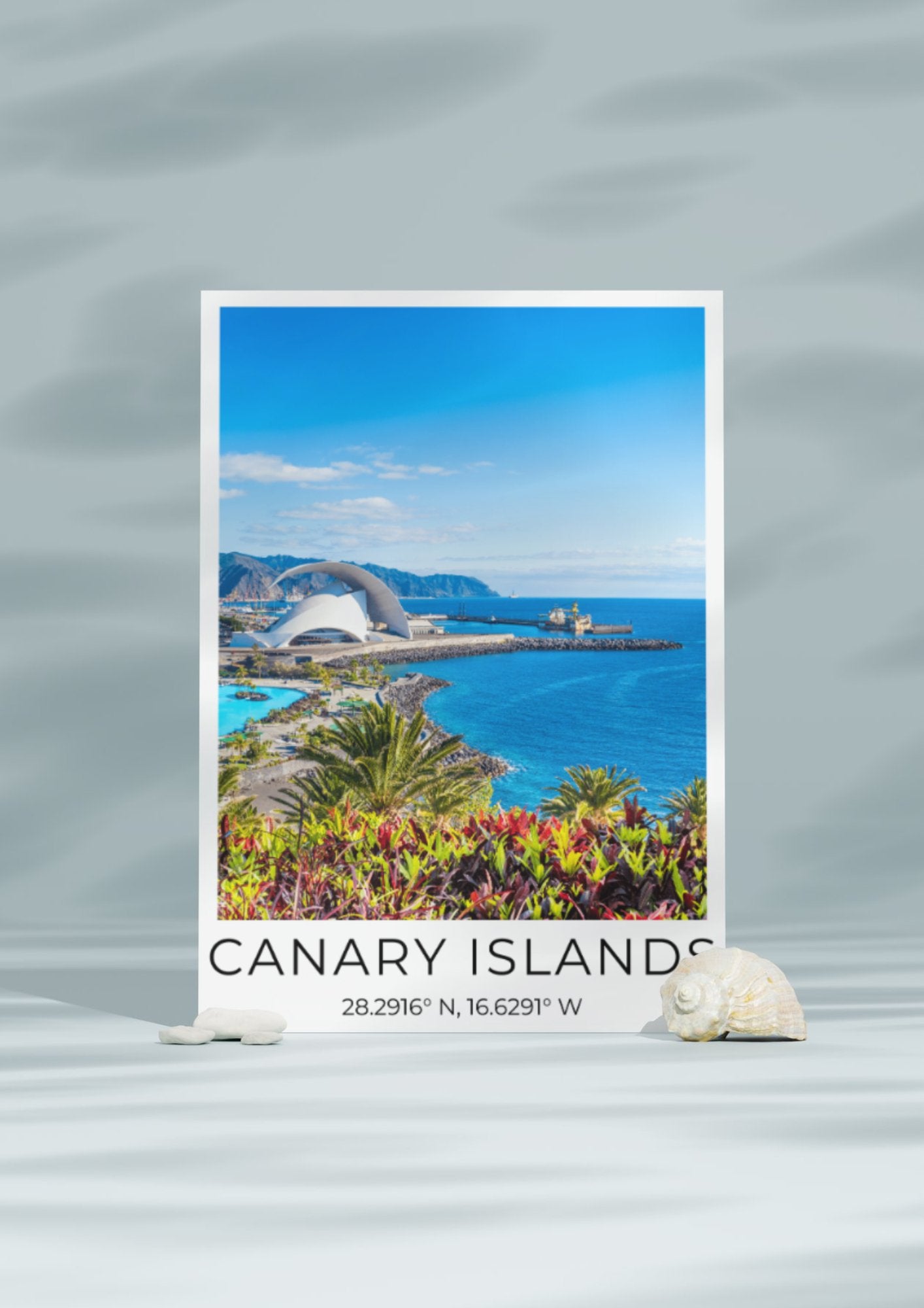 Canary Islands Coordinates Poster - ProfessorPrintsUK - A6