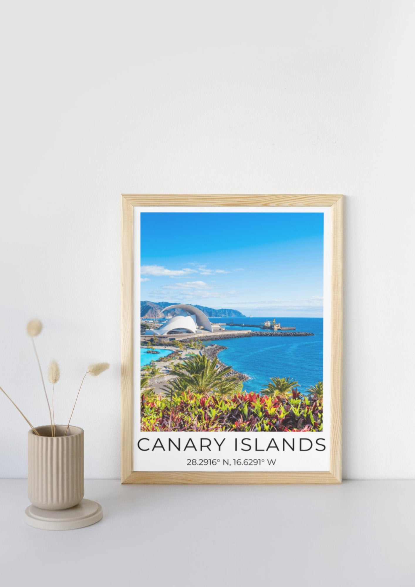 Canary Islands Coordinates Poster - ProfessorPrintsUK - A6