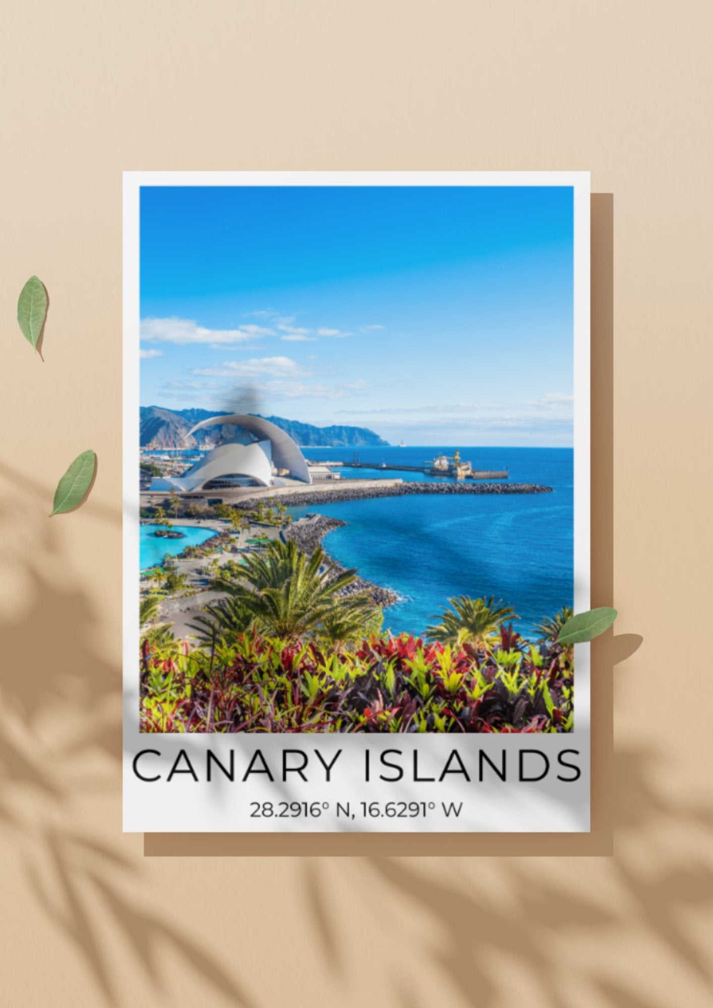 Canary Islands Coordinates Poster - ProfessorPrintsUK - A6