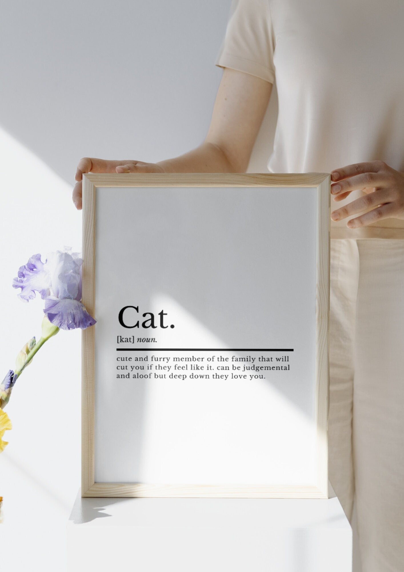 Cat Definition Print | Home Print | Quote Print | Home Decor | Pet Prints | Cat Wall Art | Definition Prints | Gifts For Cat Lovers - ProfessorPrintsUK - A2