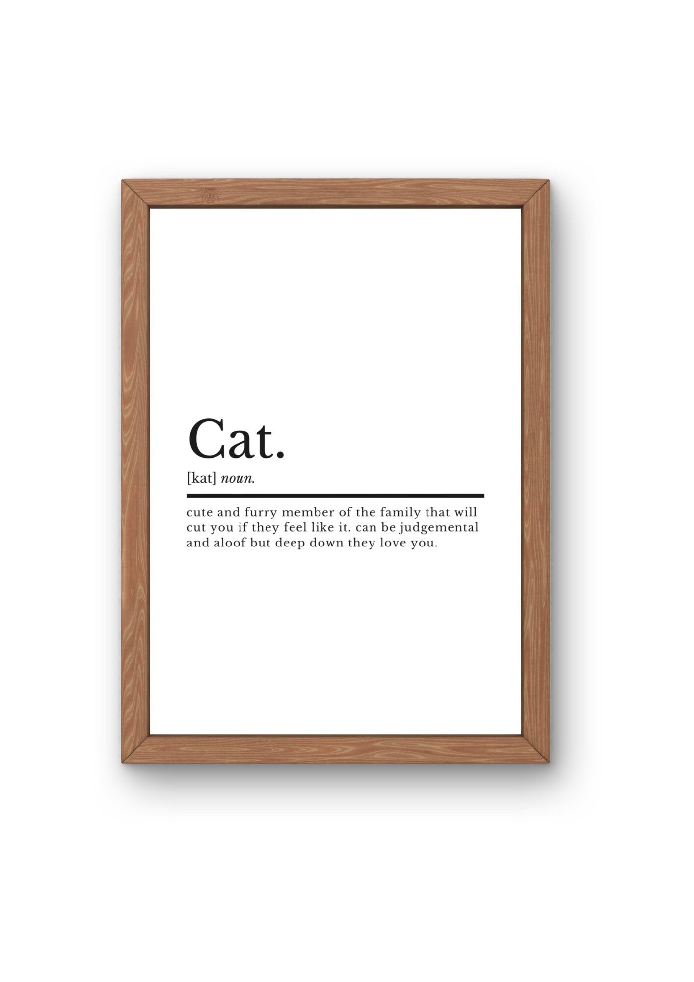 Cat Definition Print | Home Print | Quote Print | Home Decor | Pet Prints | Cat Wall Art | Definition Prints | Gifts For Cat Lovers - ProfessorPrintsUK - A2