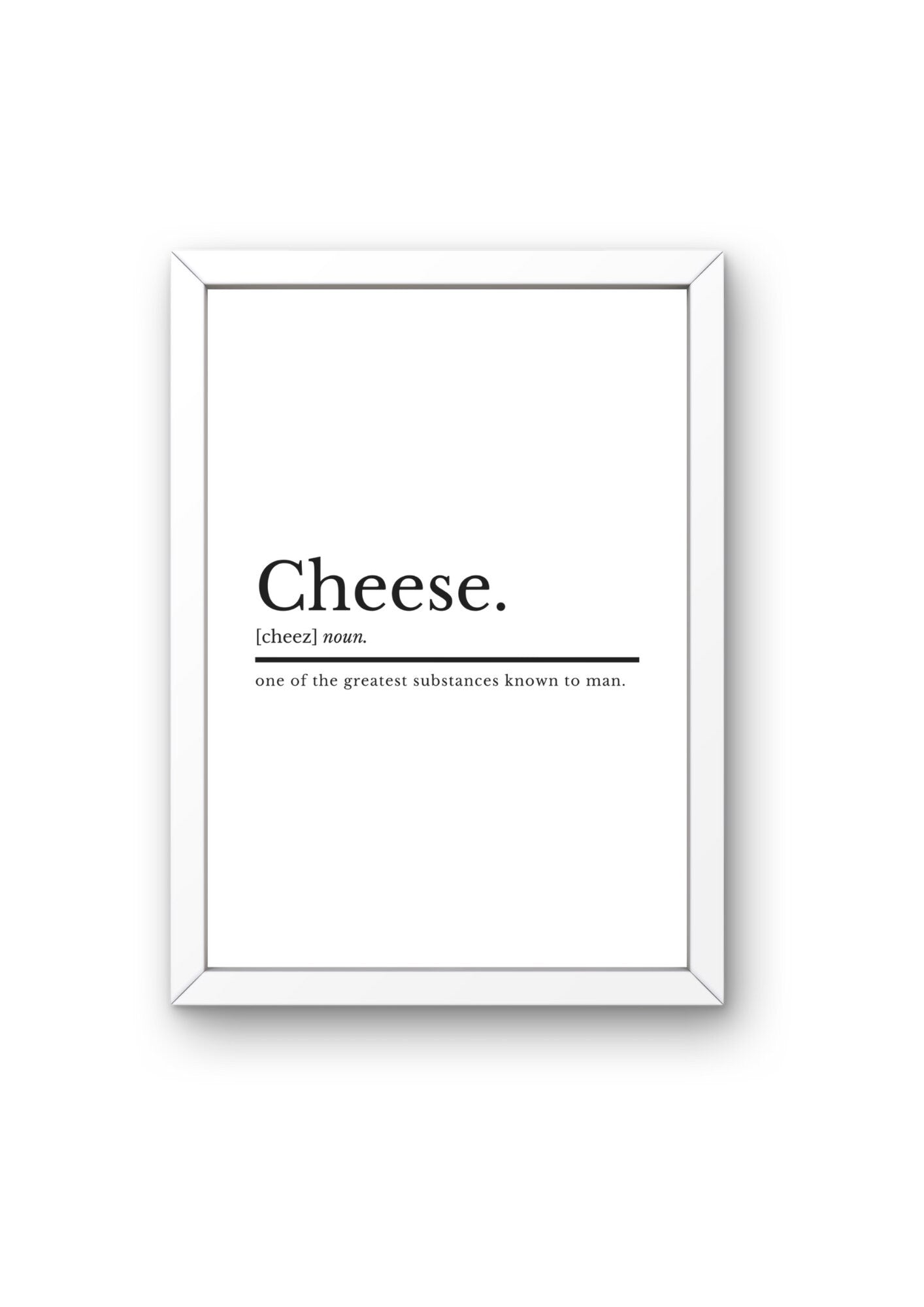 Cheese Definition | Kitchen And Dining | Kitchen Prints | Kitchen Decor | Cheese Print | Kitchen Quote | Cheese Poster | Cheese Gift | Food - ProfessorPrintsUK - A2