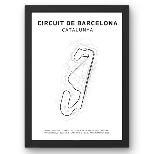 Circuit De Barcelona - Catalunya - F1 Poster - ProfessorPrintsUK - Unframed