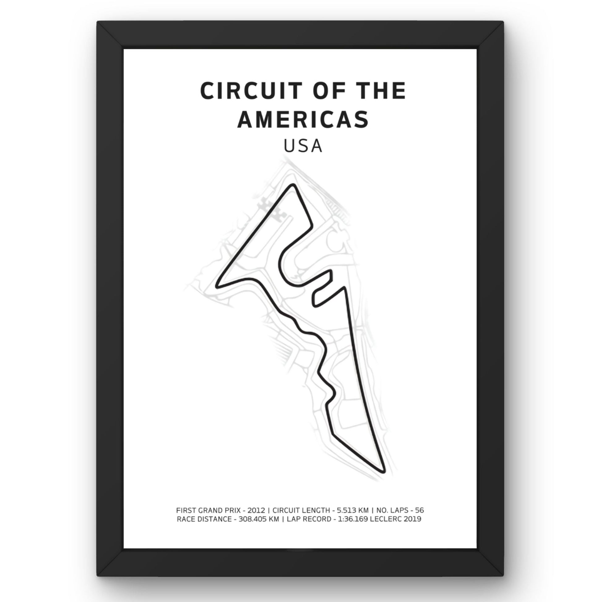 Circuit of the Americas - USA - F1 Poster - ProfessorPrintsUK - Unframed