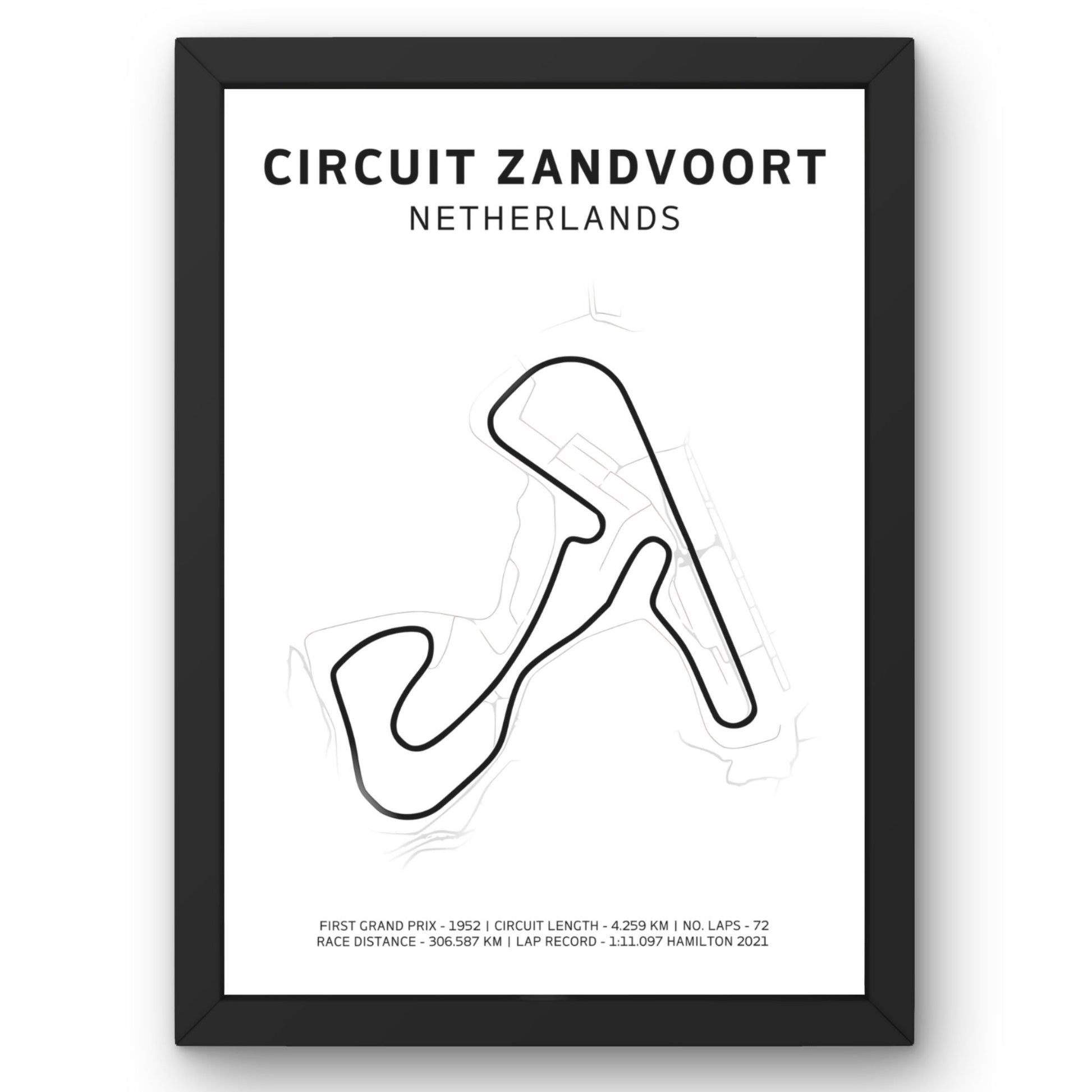 Circuit Vandoort - Netherlands - F1 Poster - ProfessorPrintsUK - Unframed