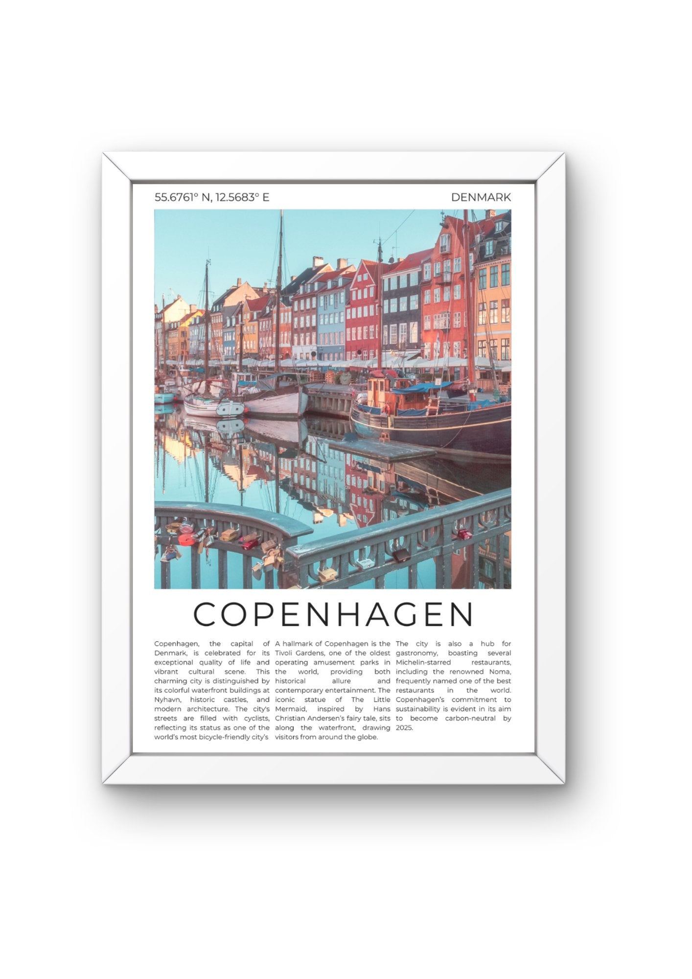 Copenhagen: Scandinavian Gem - ProfessorPrintsUK - A6