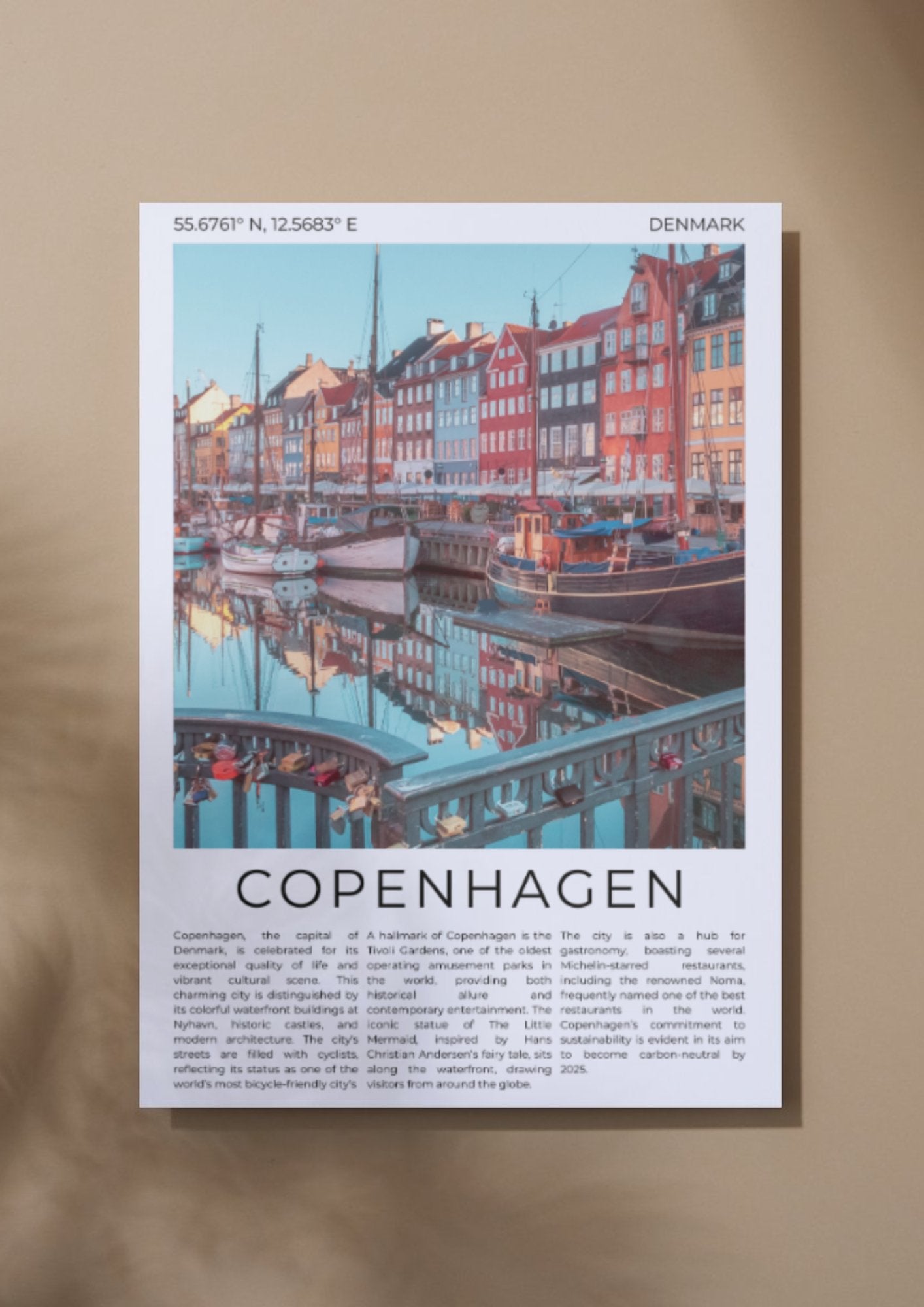 Copenhagen: Scandinavian Gem - ProfessorPrintsUK - A6