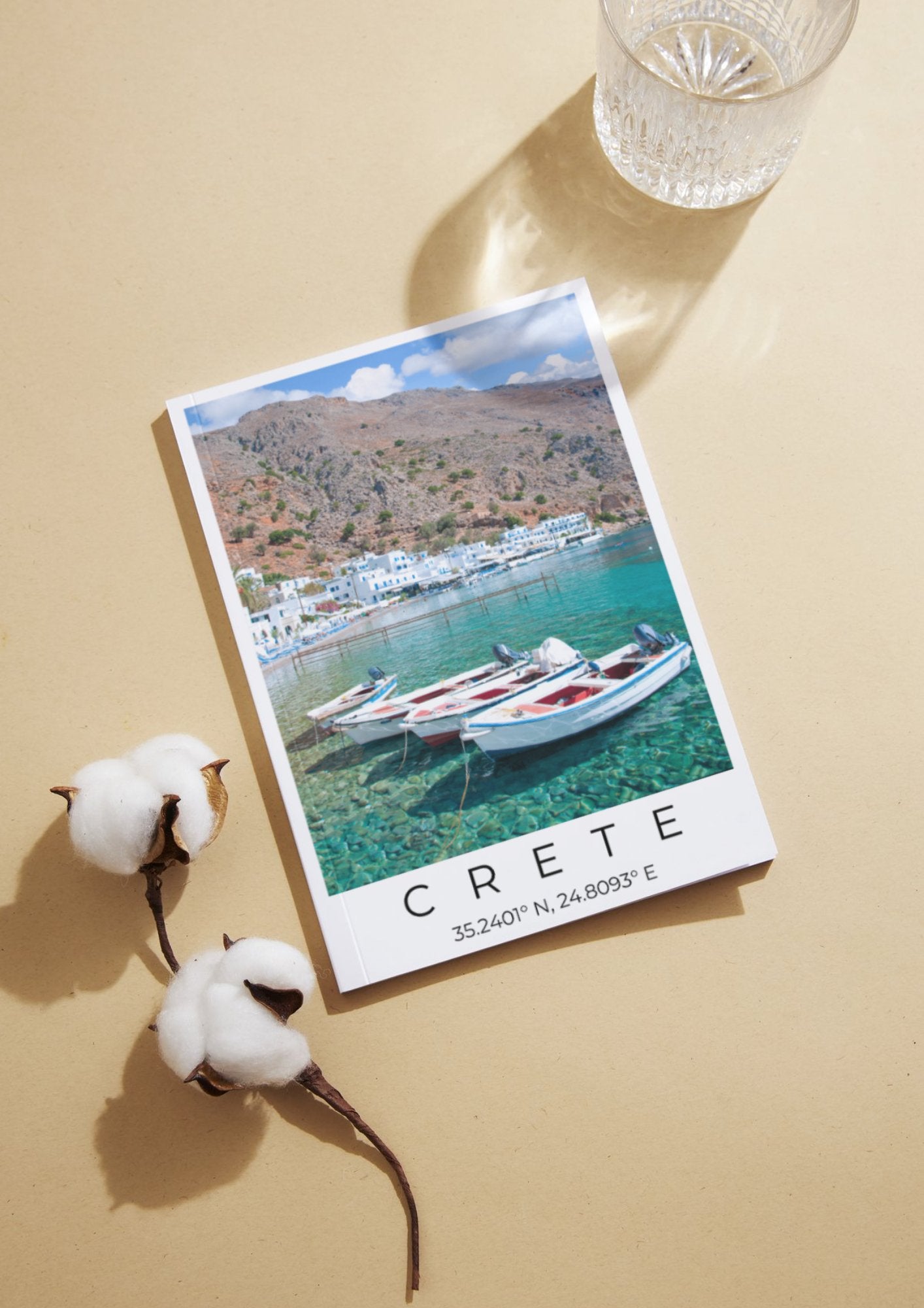 Crete Coordinates Poster - ProfessorPrintsUK - A6