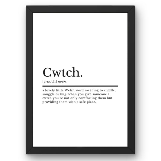 Cwtch Definition - ProfessorPrintsUK - A1