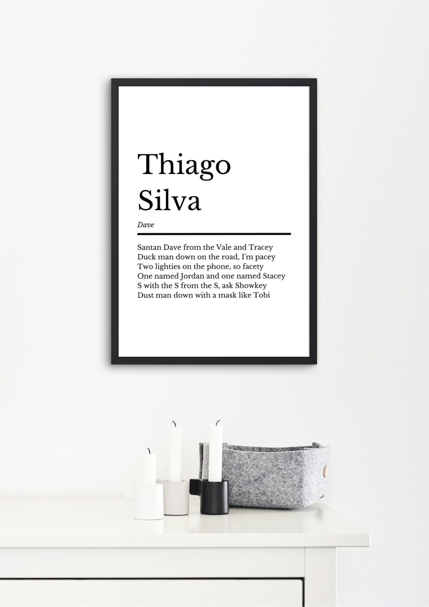 Dave, Thiago Silva Lyrics Poster | Dave Music Gift | Birthday Gift | Dave Album Wall Art | Dave Psychodrama Poster - ProfessorPrintsUK - A1