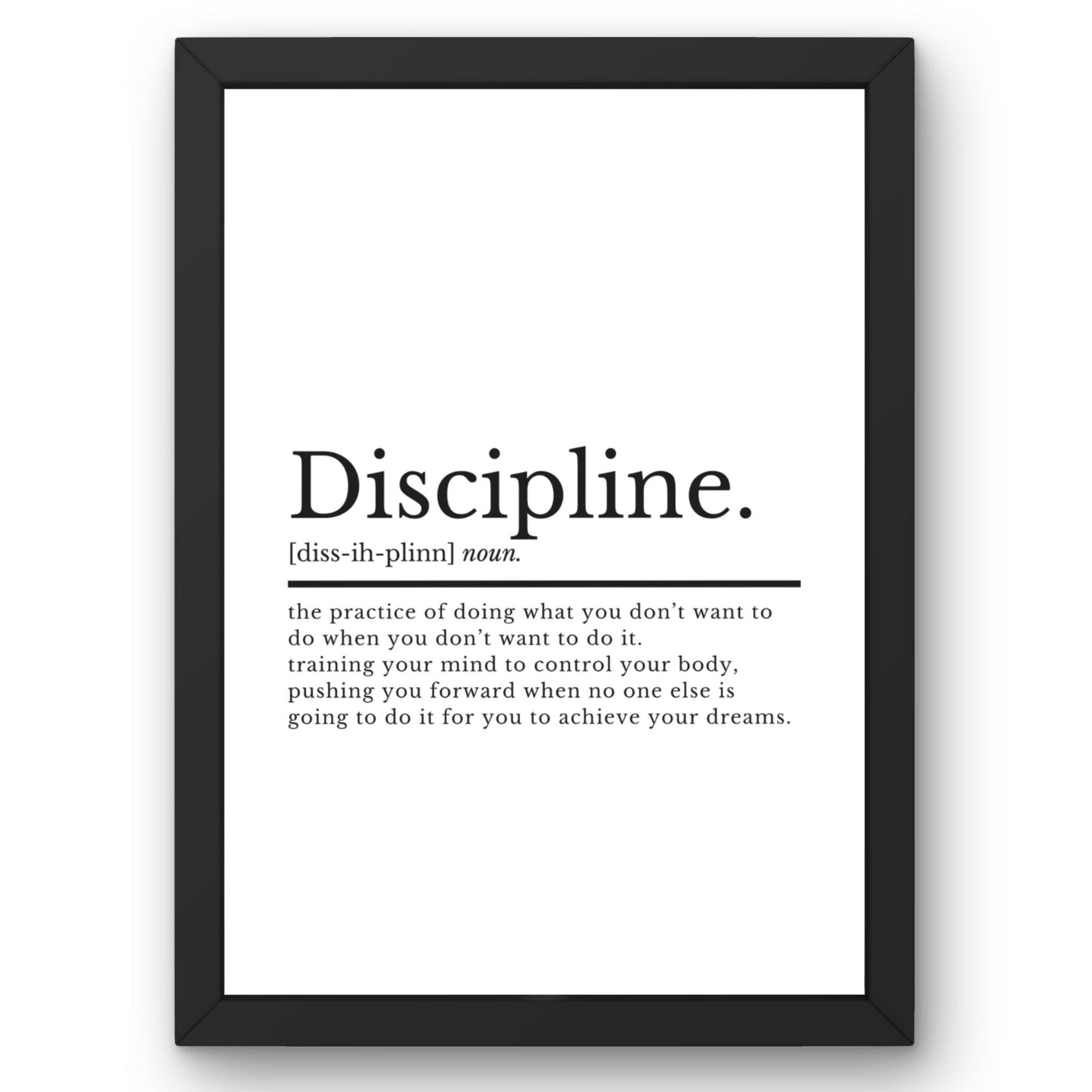 Discipline Definition Poster - ProfessorPrintsUK - A1