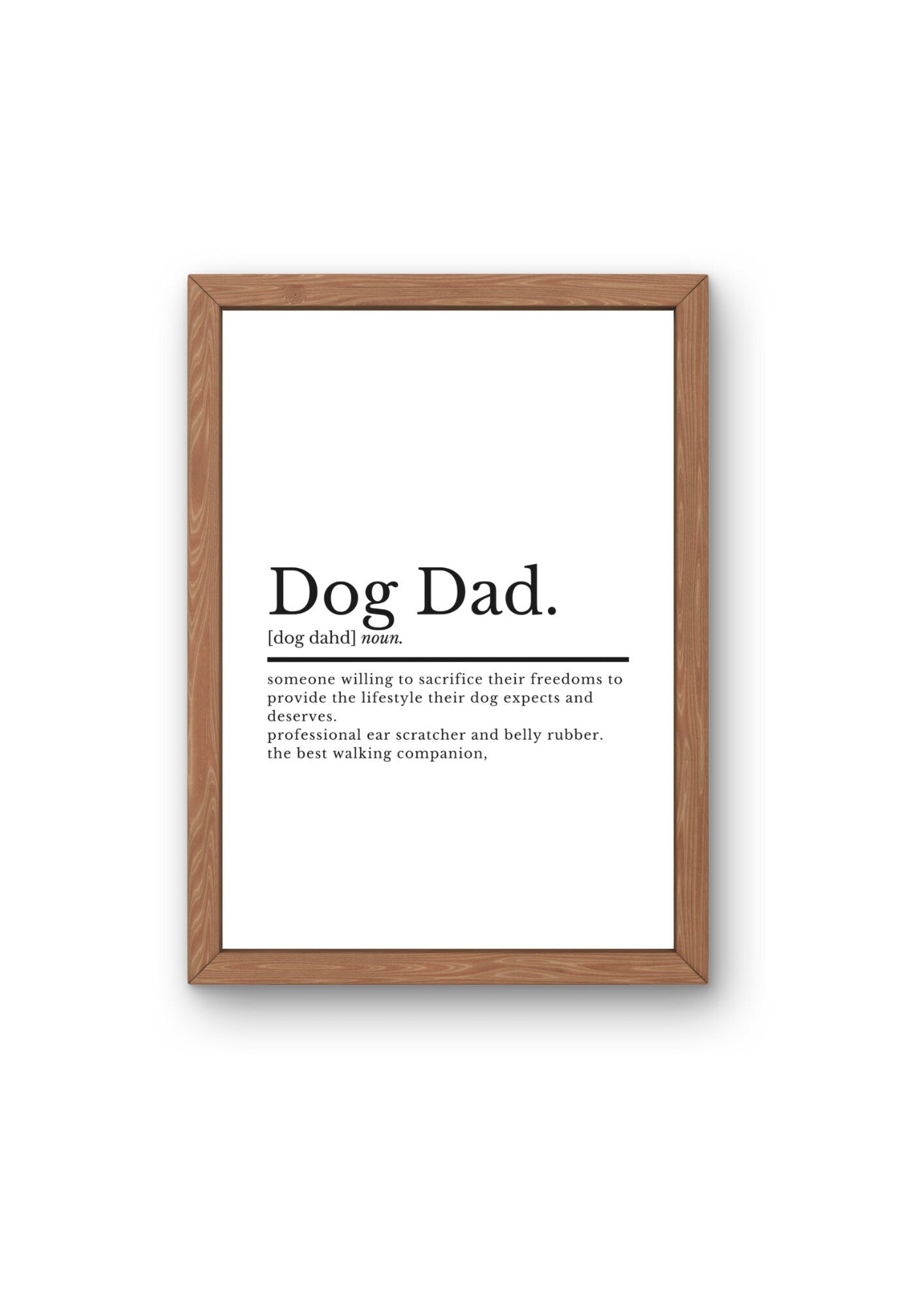 Dog Dad Definition Print Gift | Dog Dad Gift | Dog Owner Gifts | Dog Gifts | Dog Wall Art | Gifts For Him | Dog Lovers Gift | Dog Dad Quote - ProfessorPrintsUK - A2