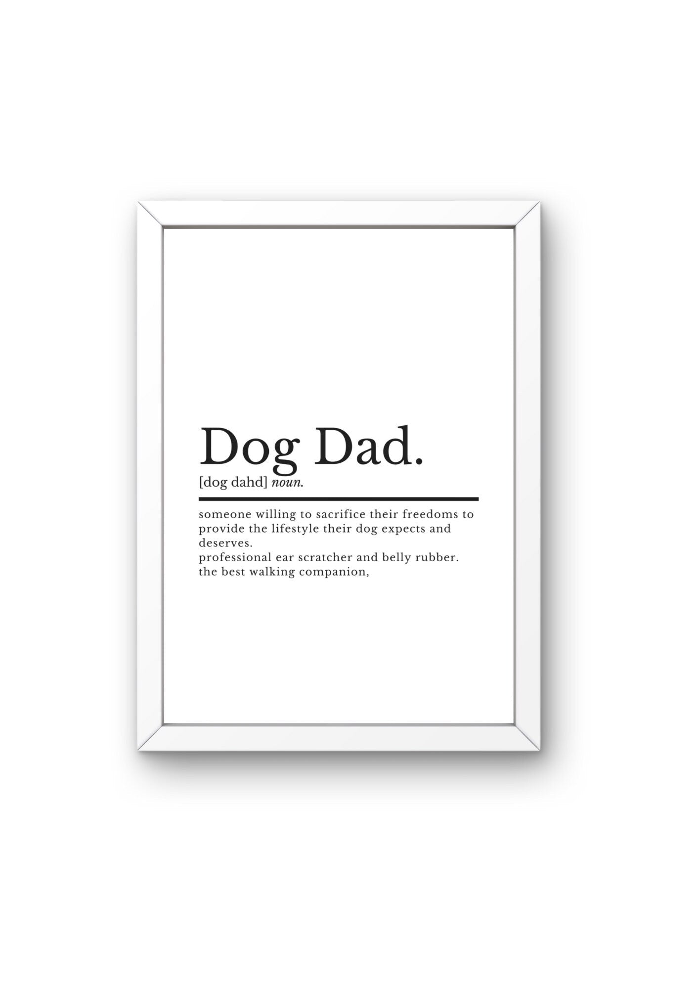 Dog Dad Definition Print Gift | Dog Dad Gift | Dog Owner Gifts | Dog Gifts | Dog Wall Art | Gifts For Him | Dog Lovers Gift | Dog Dad Quote - ProfessorPrintsUK - A2