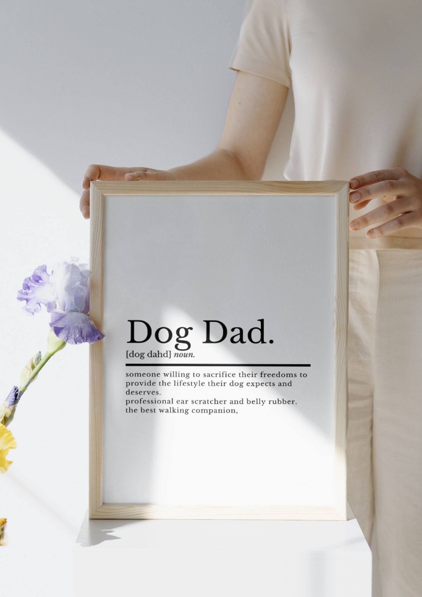 Dog Dad Definition Print Gift | Dog Dad Gift | Dog Owner Gifts | Dog Gifts | Dog Wall Art | Gifts For Him | Dog Lovers Gift | Dog Dad Quote - ProfessorPrintsUK - A2