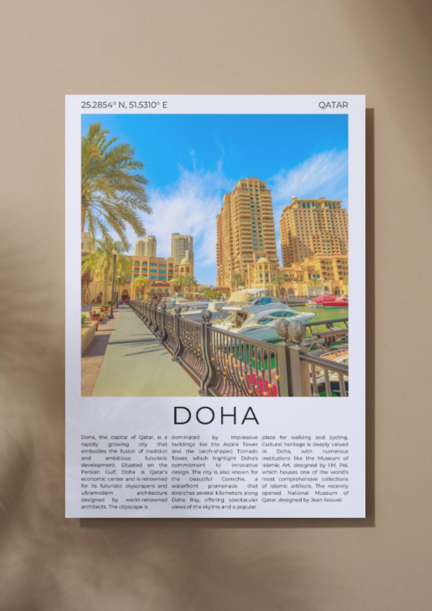 Doha: The Jewel of Qatar - ProfessorPrintsUK - A6