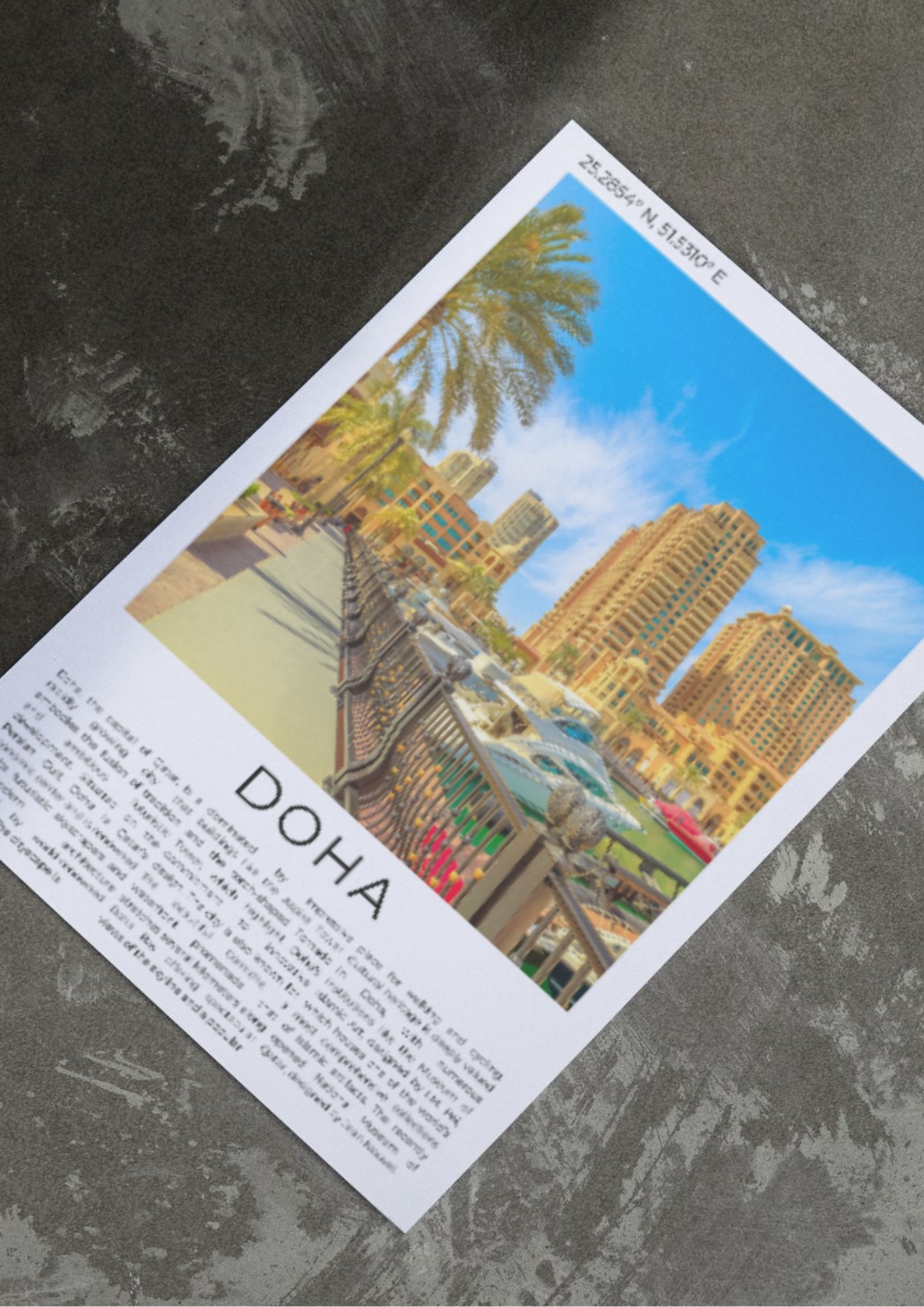 Doha: The Jewel of Qatar - ProfessorPrintsUK - A6