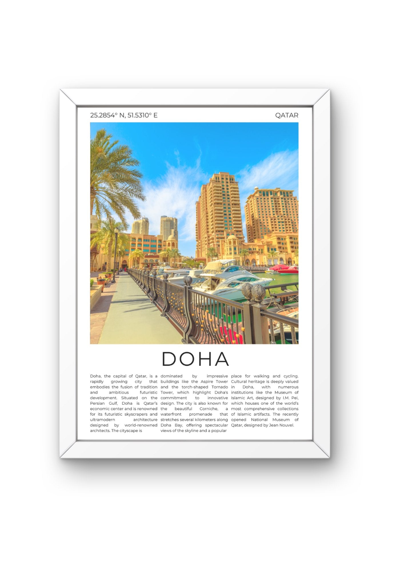 Doha: The Jewel of Qatar - ProfessorPrintsUK - A6