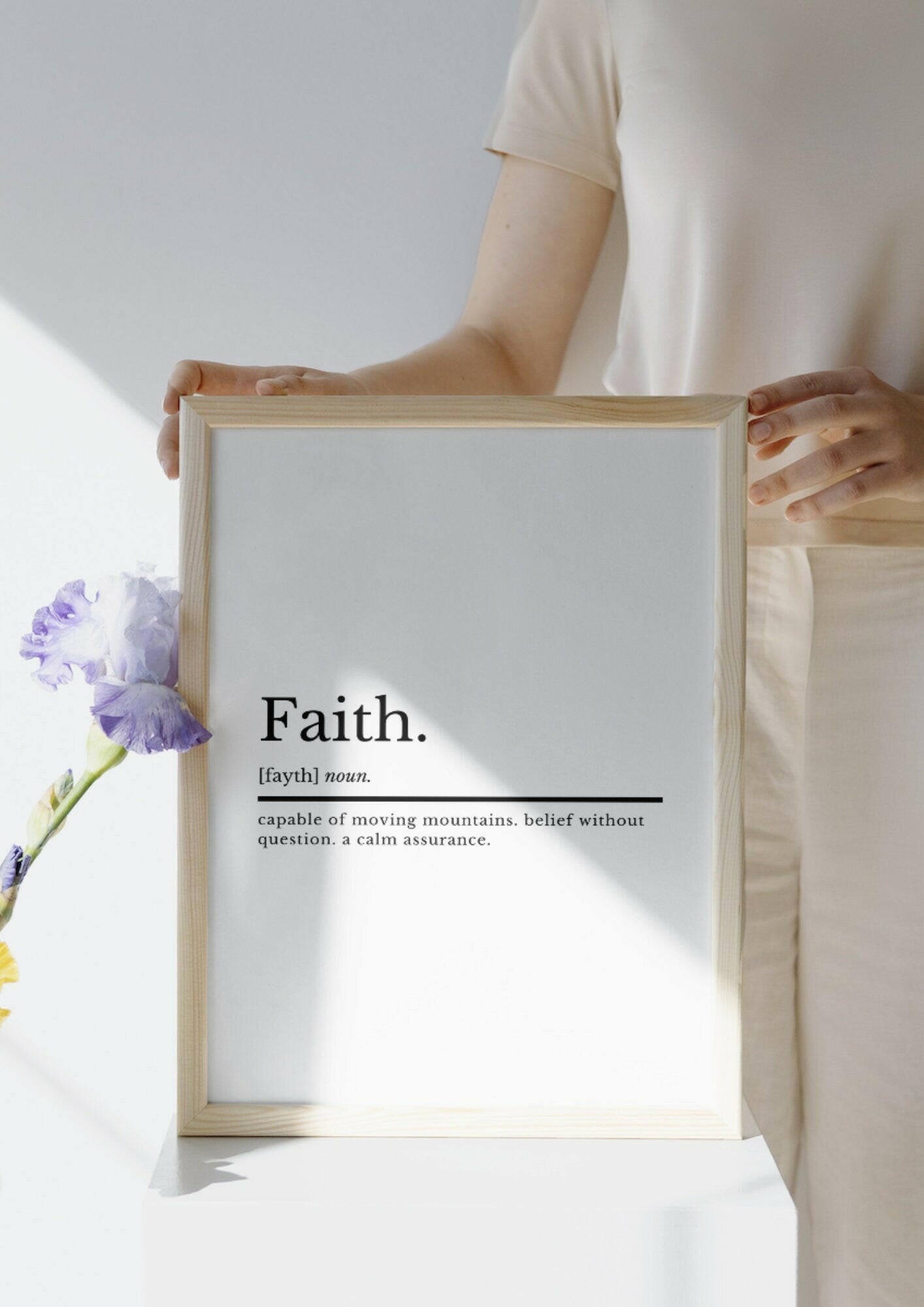 Faith Definition Poster | New Job Print | New Business Print | New Venture Poster | Inspirational Poster | Positivity Poster - ProfessorPrintsUK - A2