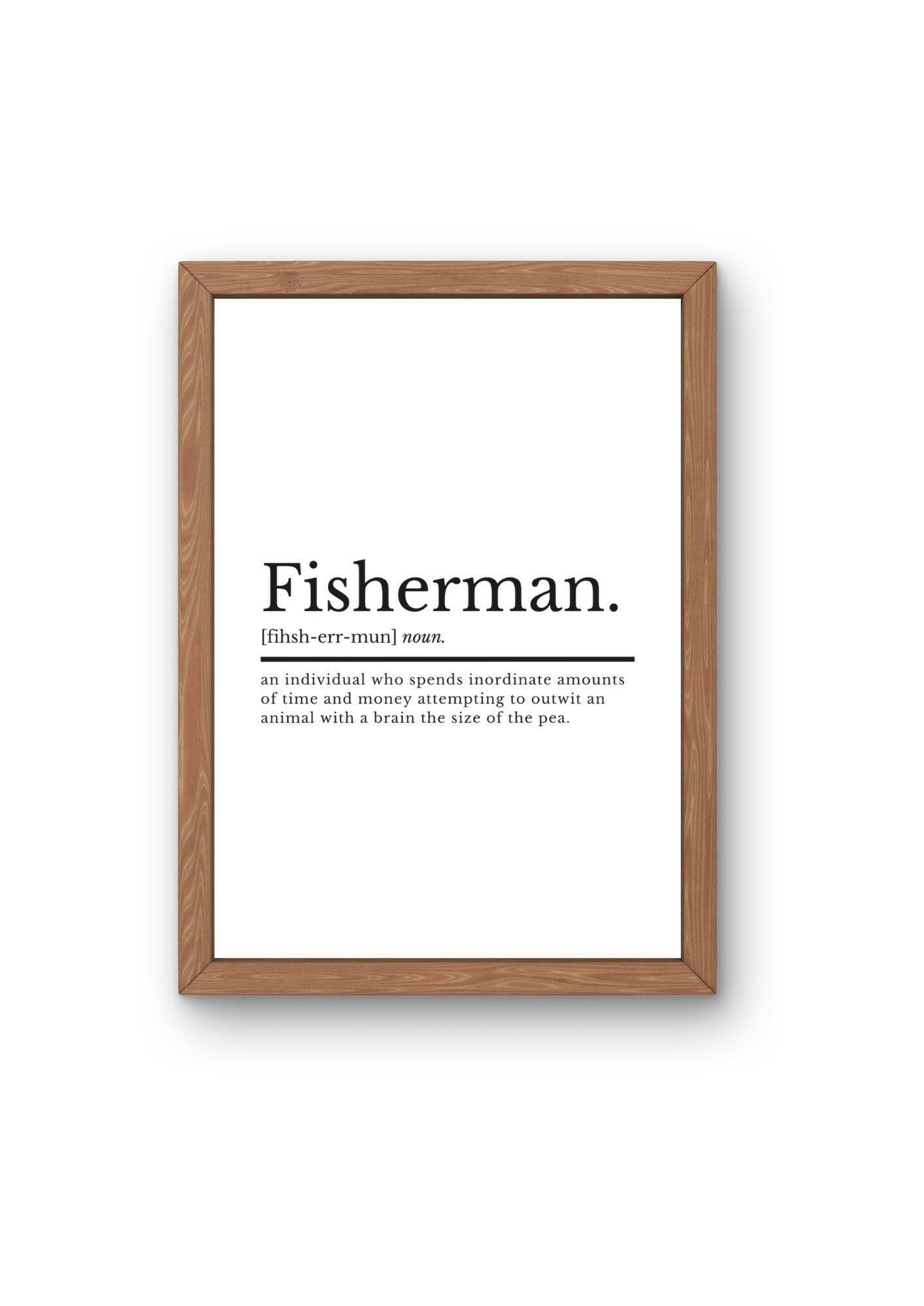 Fishing Gifts For Men | Fisherman Definition | Fishing Gifts | Fishing Print | Fishing Poster | Gift For Fisherman | Gifts For Him | Angling - ProfessorPrintsUK - A2