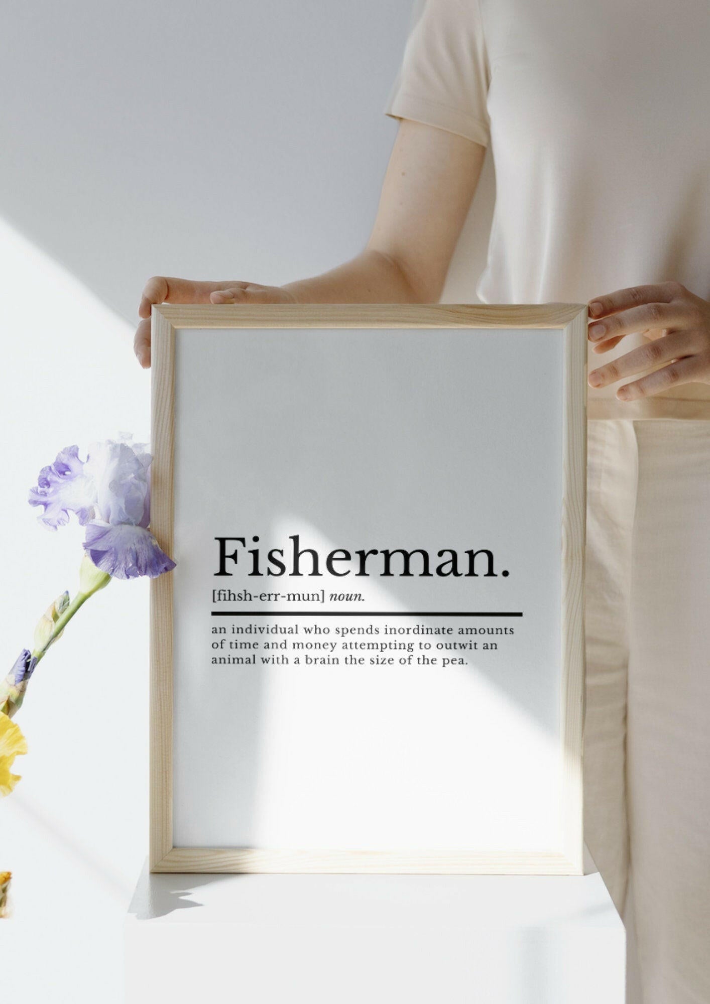 Fishing Gifts For Men | Fisherman Definition | Fishing Gifts | Fishing Print | Fishing Poster | Gift For Fisherman | Gifts For Him | Angling - ProfessorPrintsUK - A2