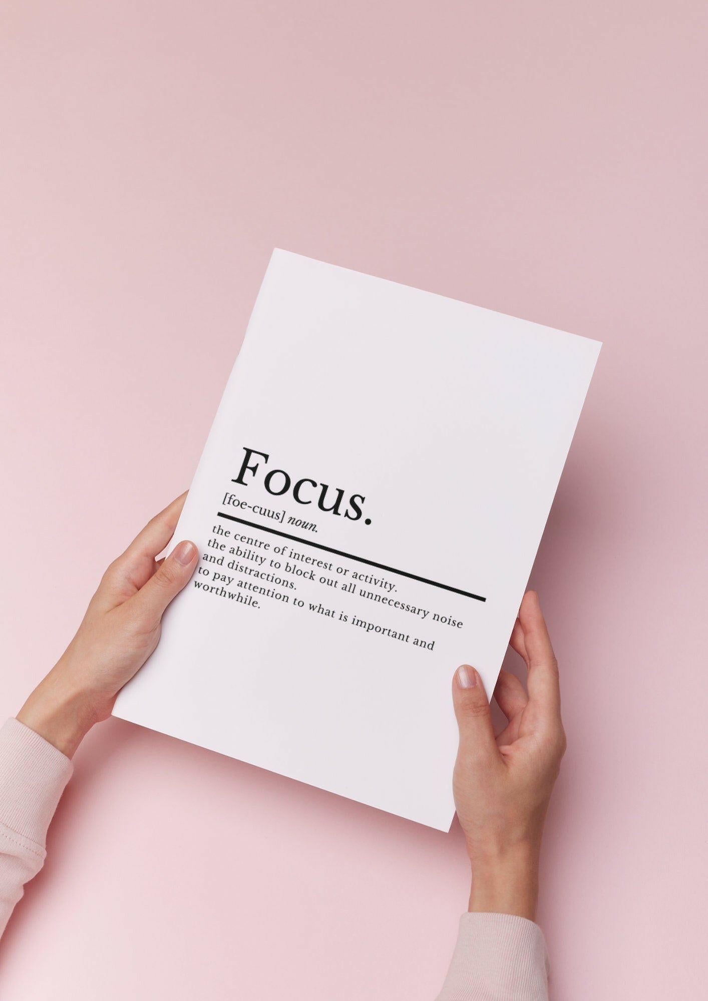 Focus Definition | Office Wall Art | Home Office Prints | Inspirational Quote Prints | Home Décor | Motivational Print | Home Office Decor - ProfessorPrintsUK - A1