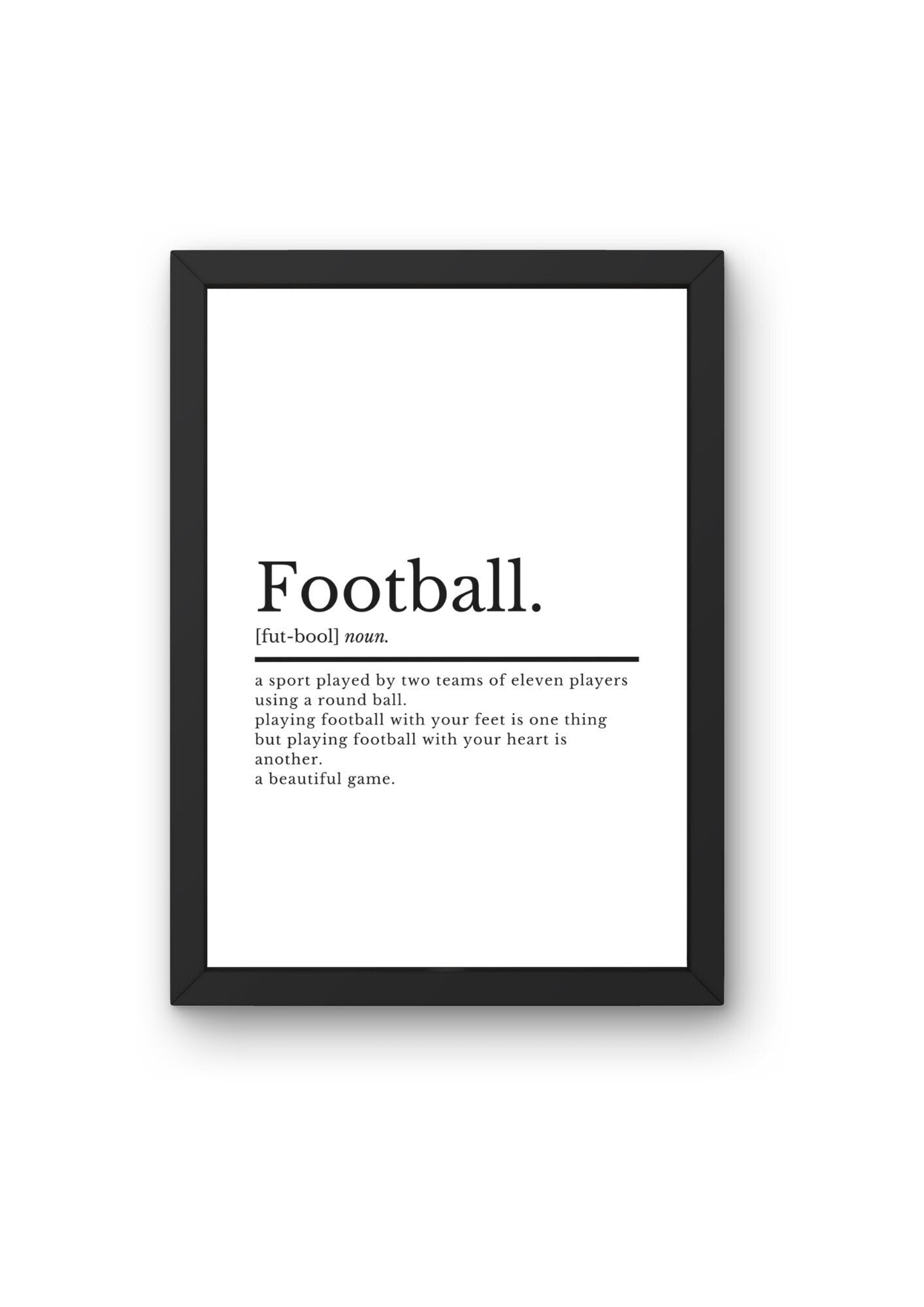 Football Prints | Football Definition | Football Gifts | Football Wall Art | Football Gifts For Boys | Boys Bedroom Decor | Football Poster - ProfessorPrintsUK - A2