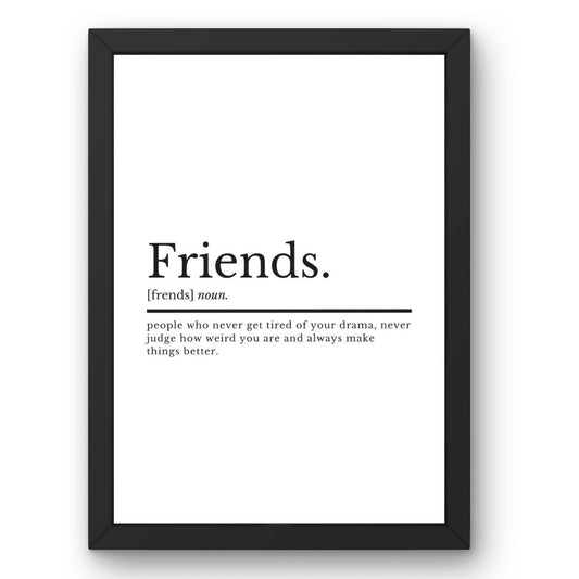 Friends Definition Poster - ProfessorPrintsUK - A2