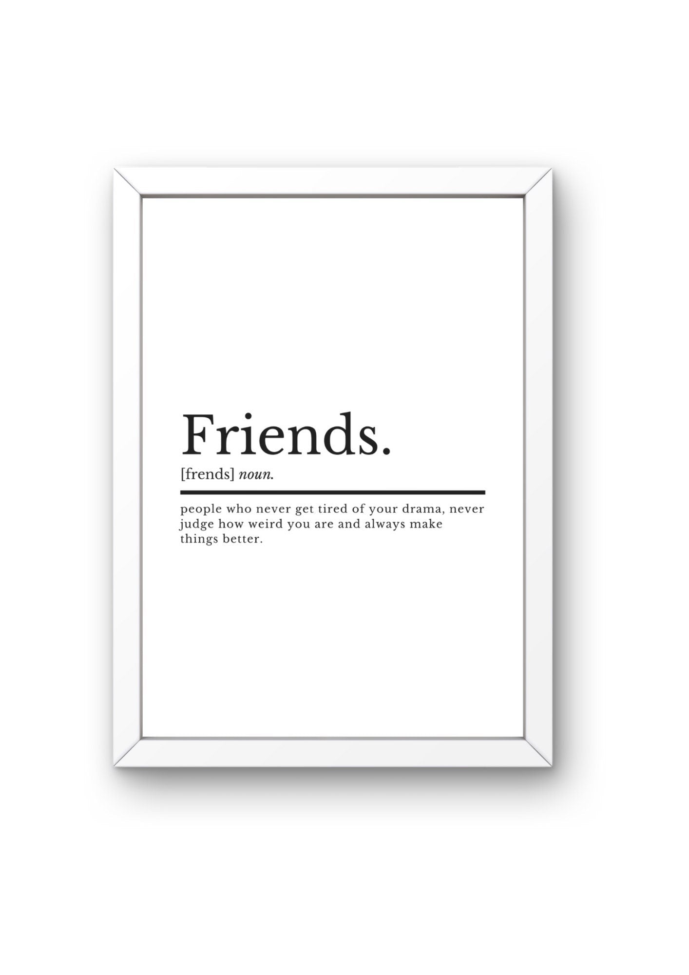 Friendship Print | Best Friend Gift | Bestie Gifts | Christmas Gift | Friends Definition | Birthday Gift For Her | Friendship Quote - ProfessorPrintsUK - A2