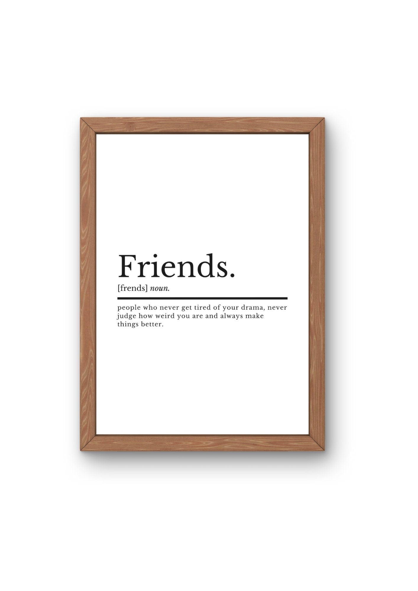 Friendship Print | Best Friend Gift | Bestie Gifts | Christmas Gift | Friends Definition | Birthday Gift For Her | Friendship Quote - ProfessorPrintsUK - A2