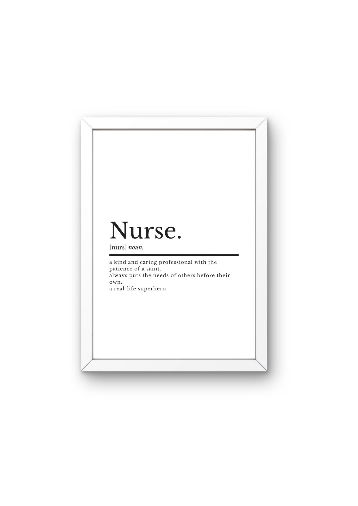 Gifts For Nurses | Nurse Definition Print | Nurse Gifts | Nursing Prints | Home Decor | Bedroom Wall Art | Wall Art | Student Nurse Gift - ProfessorPrintsUK - A2