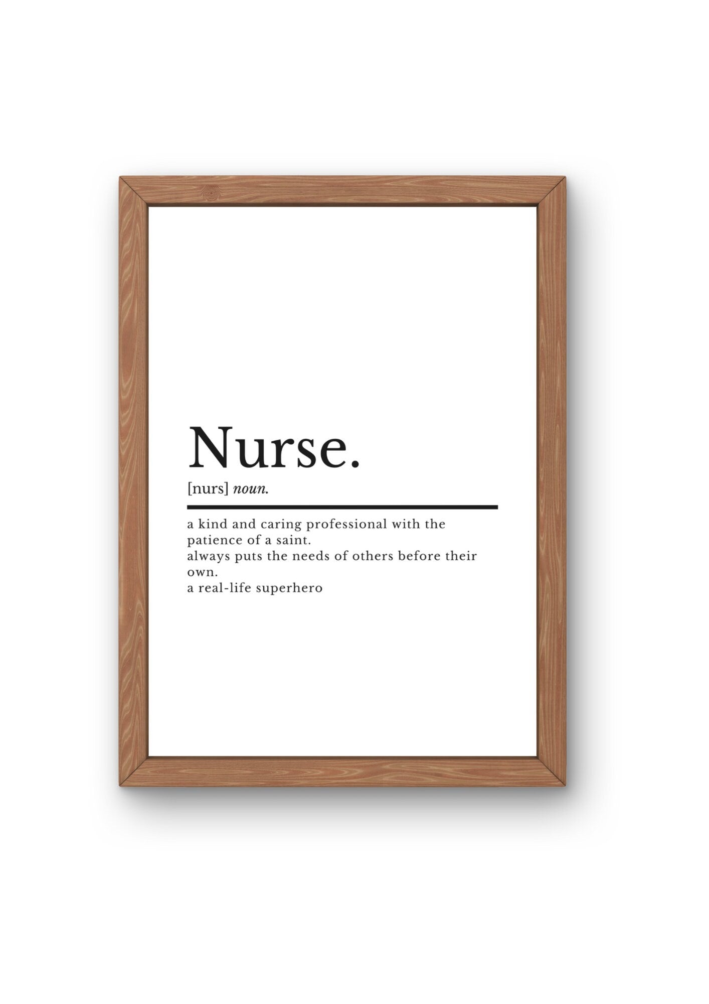 Gifts For Nurses | Nurse Definition Print | Nurse Gifts | Nursing Prints | Home Decor | Bedroom Wall Art | Wall Art | Student Nurse Gift - ProfessorPrintsUK - A2