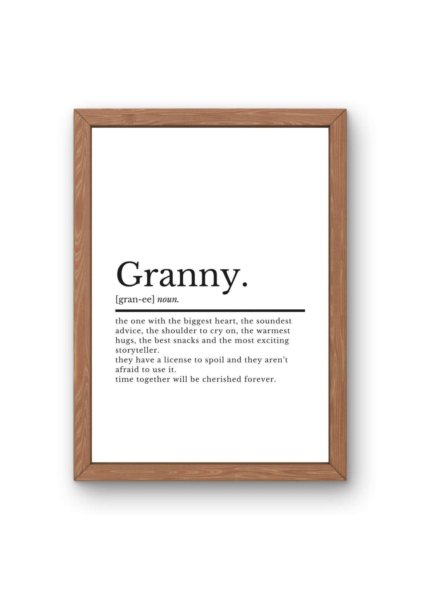 Granny Gift | Granny Definition | Gifts For Granny | Gift For Grandma | Granny Prints | Present For Granny | Mothers Day Gift For Granny - ProfessorPrintsUK - A2