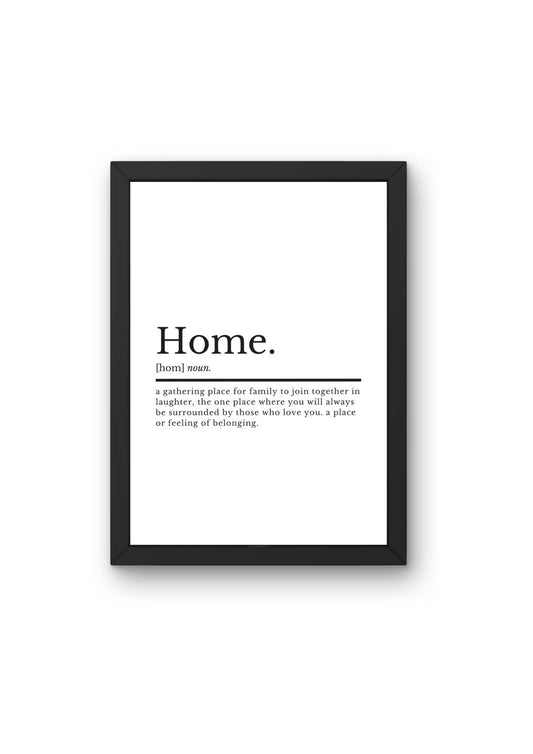 Home Definition Print | New Home Gift | Congratulations Print | Dictionary Style Poster | Housewarming Gift | New Home Greetings Print - ProfessorPrintsUK - A2