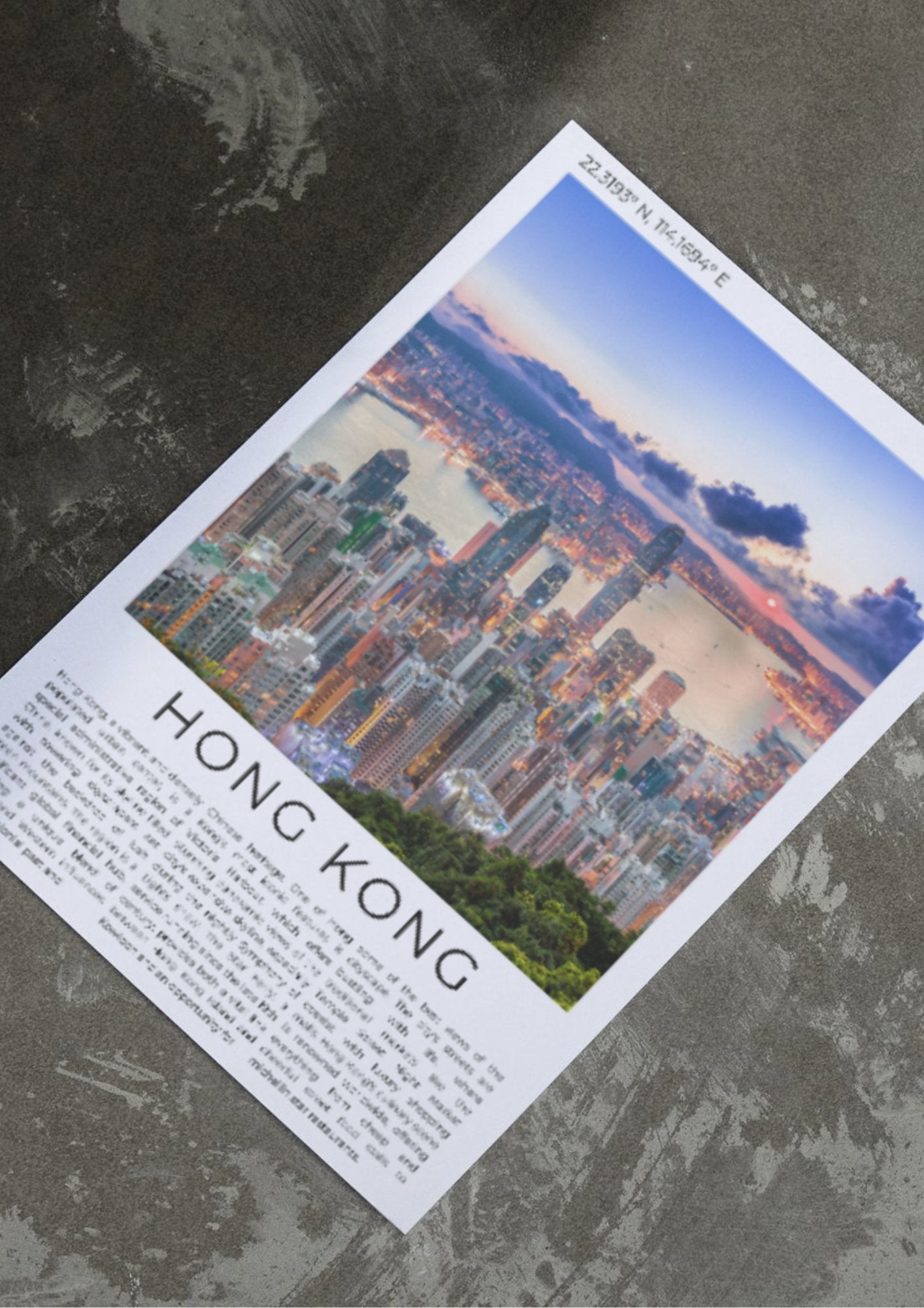 Hong Kong: Pearl of the Orient - ProfessorPrintsUK - A6