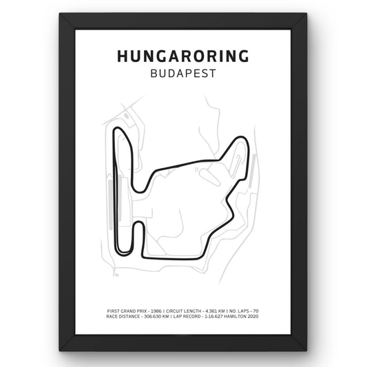 Hungaroring - Budapest - F1 Poster - ProfessorPrintsUK - Unframed